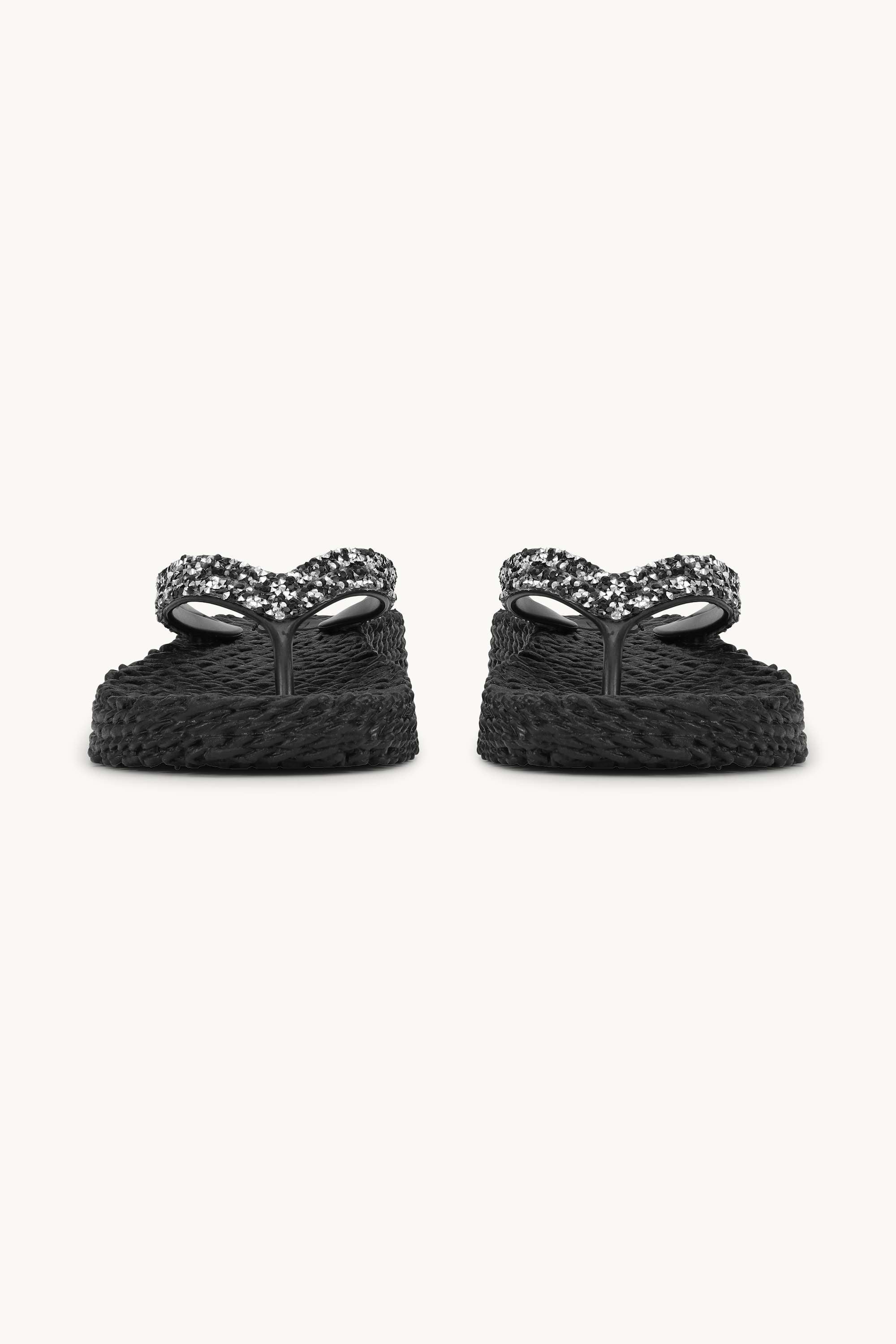 Platform Flip-flops Glittersten - Black