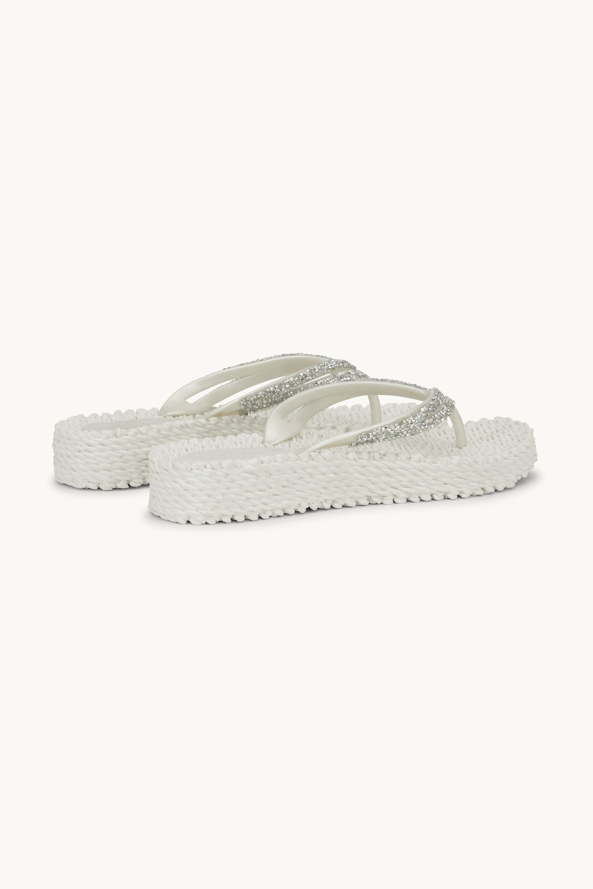 Platform Flip-flops Glittersten - Creme
