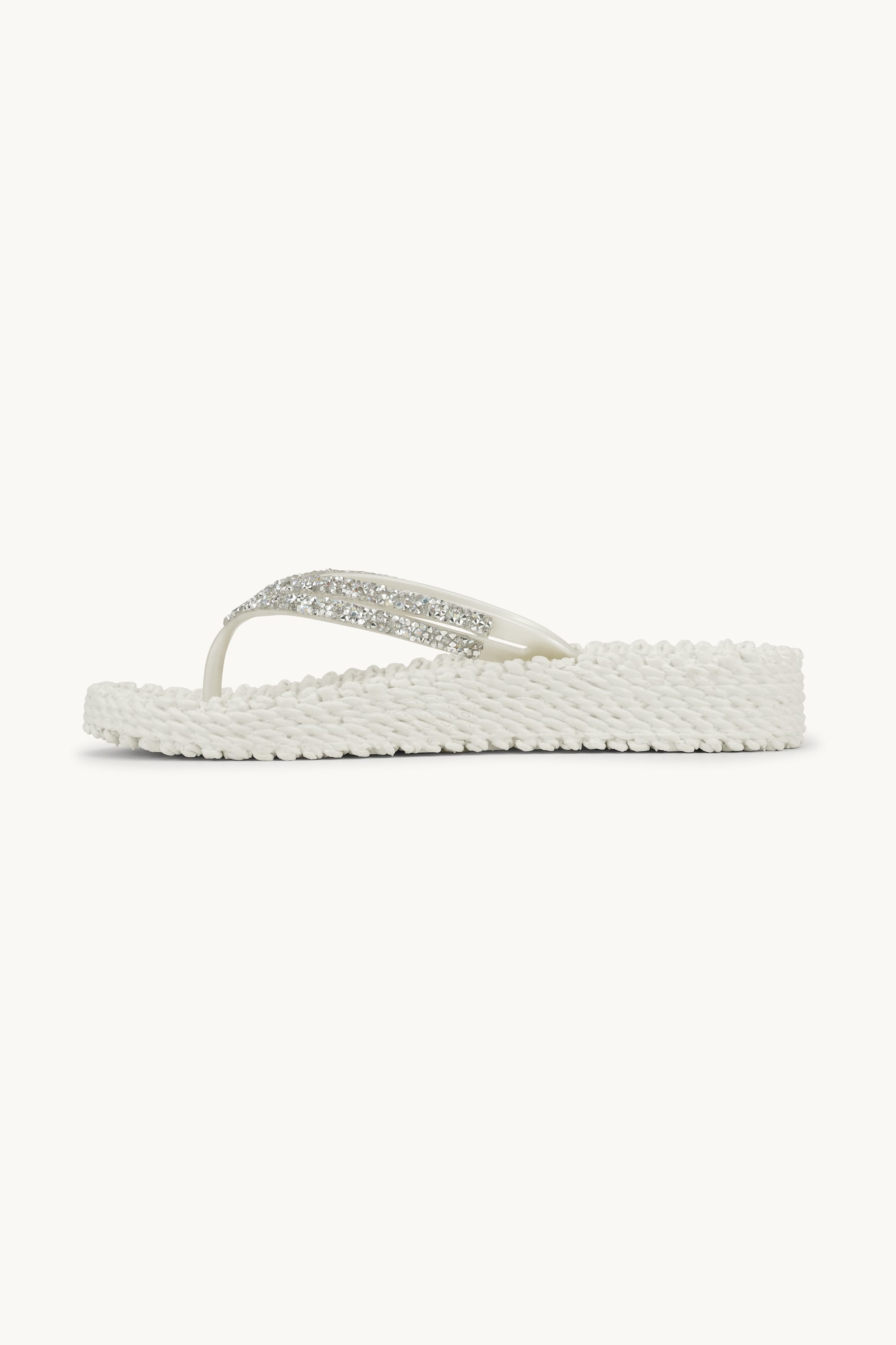 Platform Flip-flops Glittersten - Creme