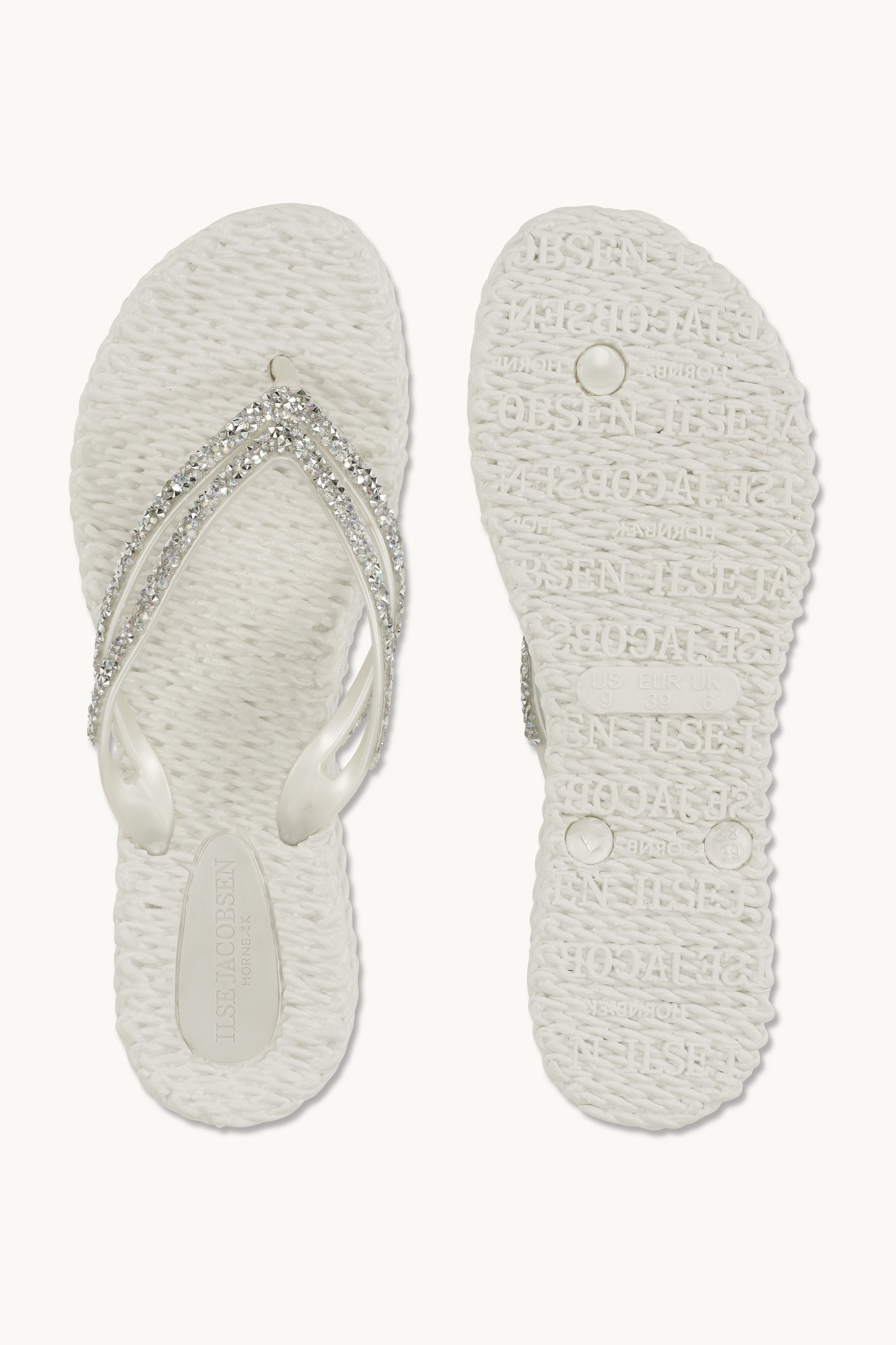 Platform Flip-flops Glittersten - Creme
