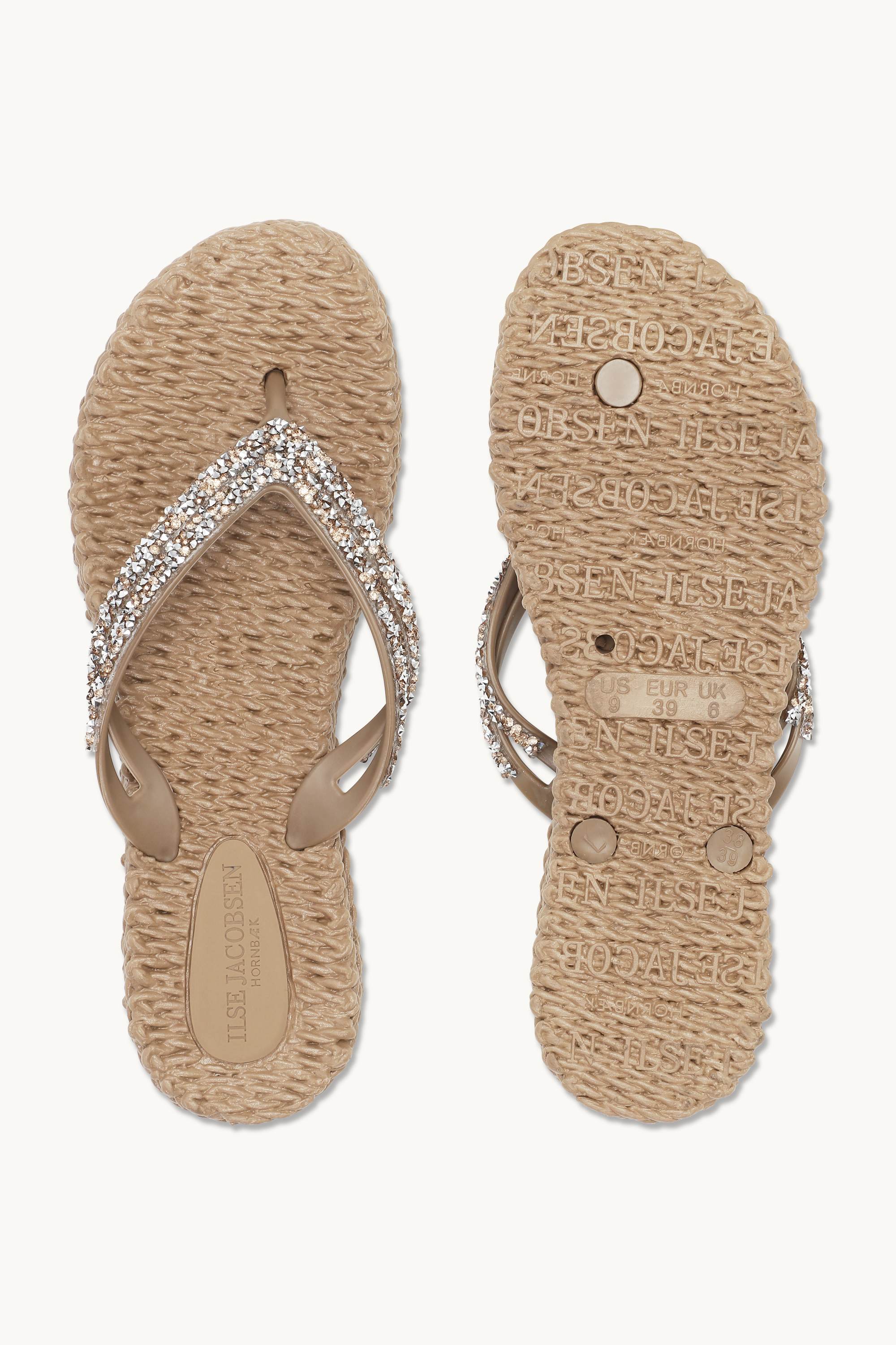 Platform Flip-flops Glittersten - Mocca