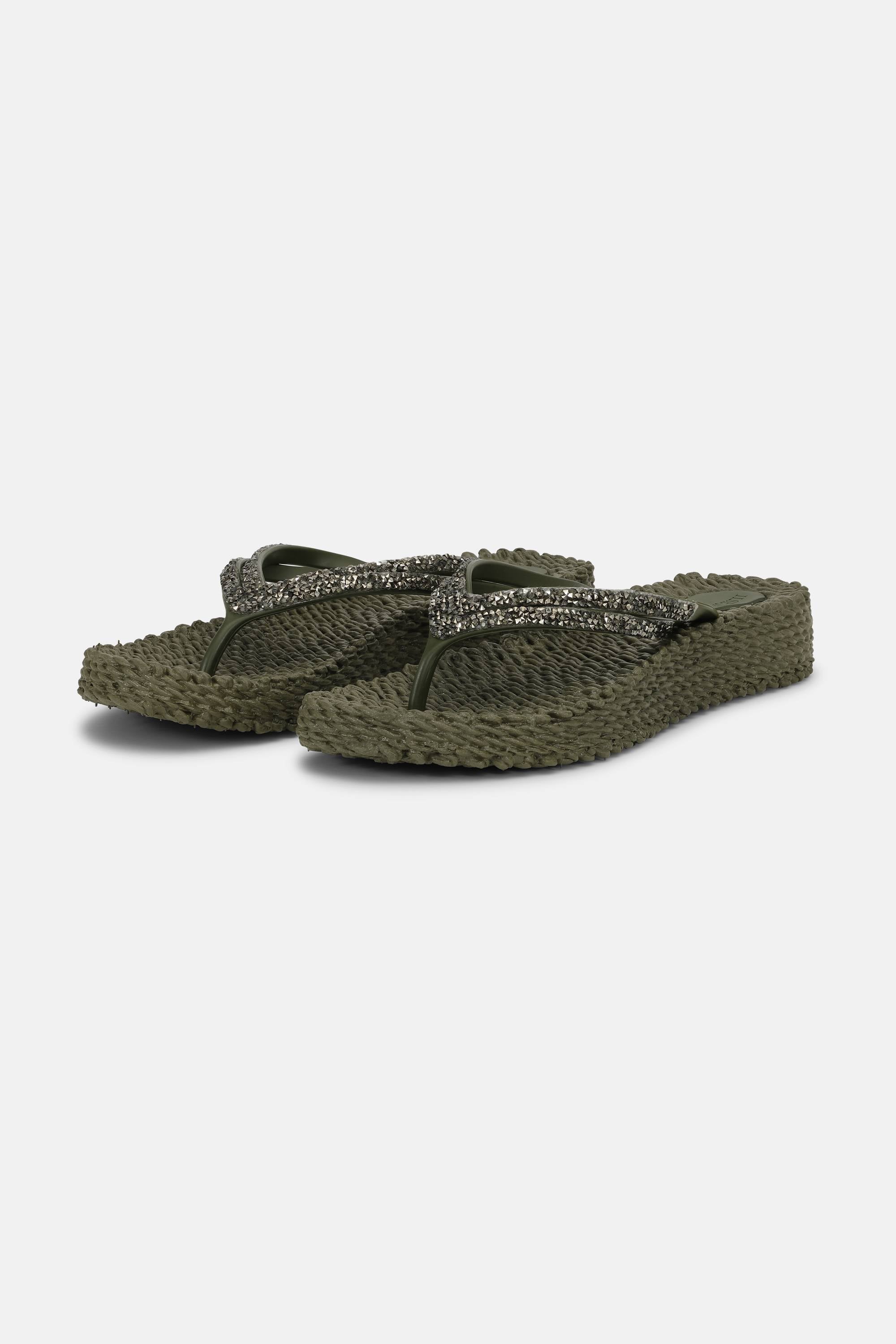 Platform Flip-flops Glittersten - Army