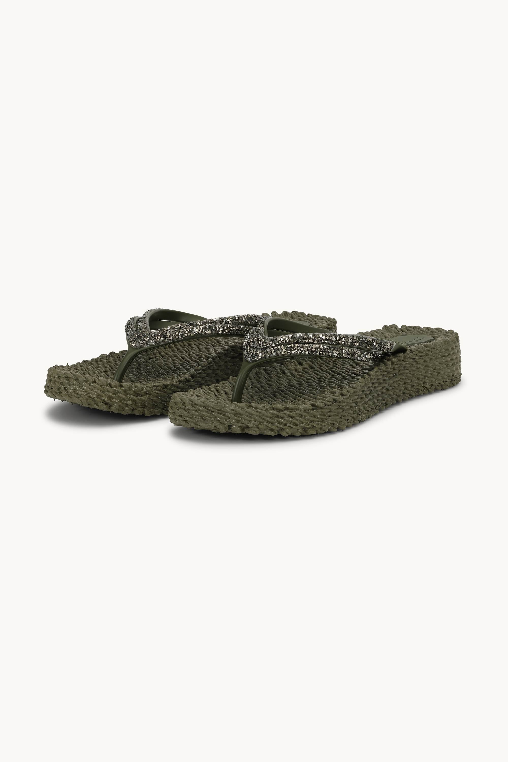 Platform Flip-flops Glittersten - Army