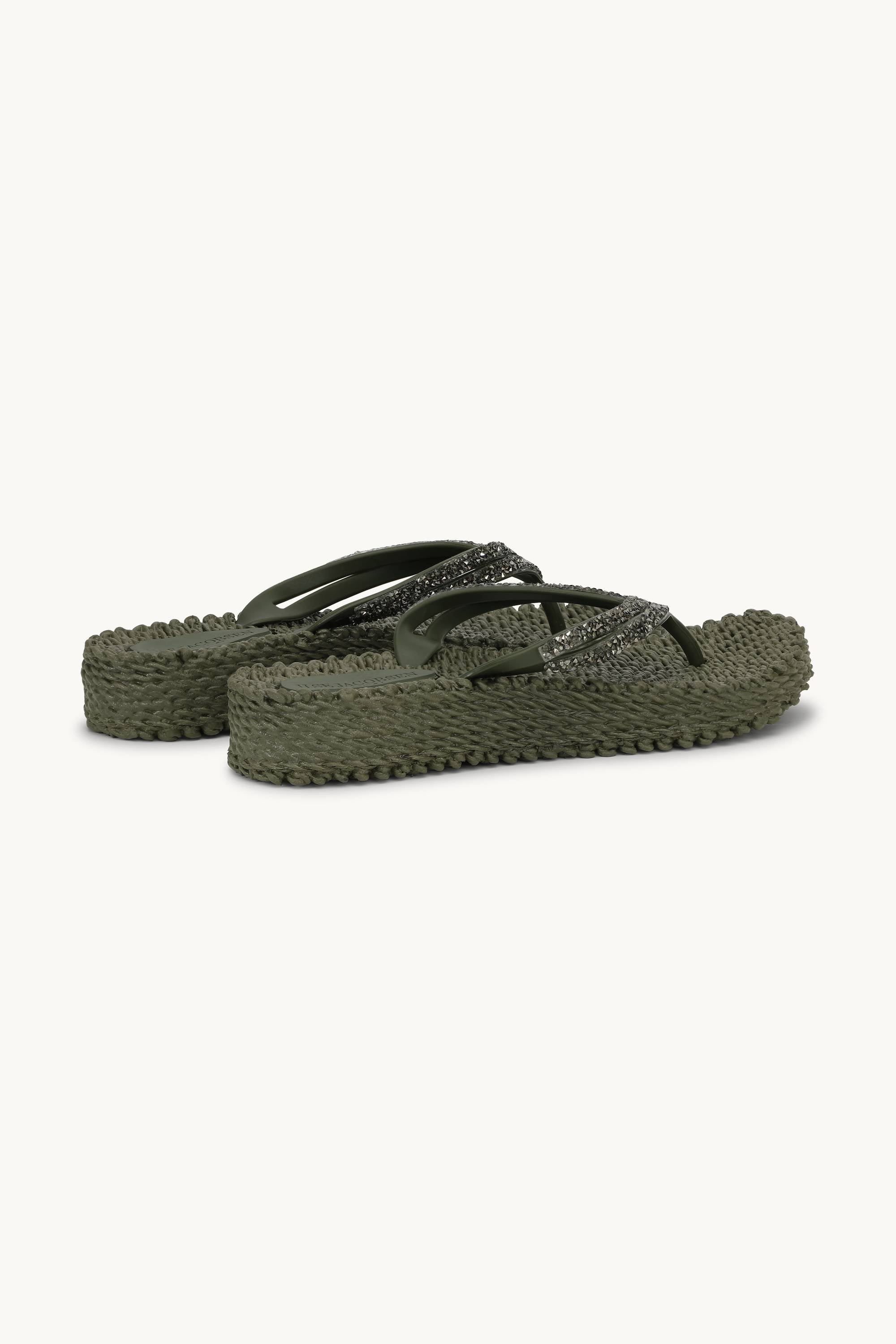 Platform Flip-flops Glittersten - Army