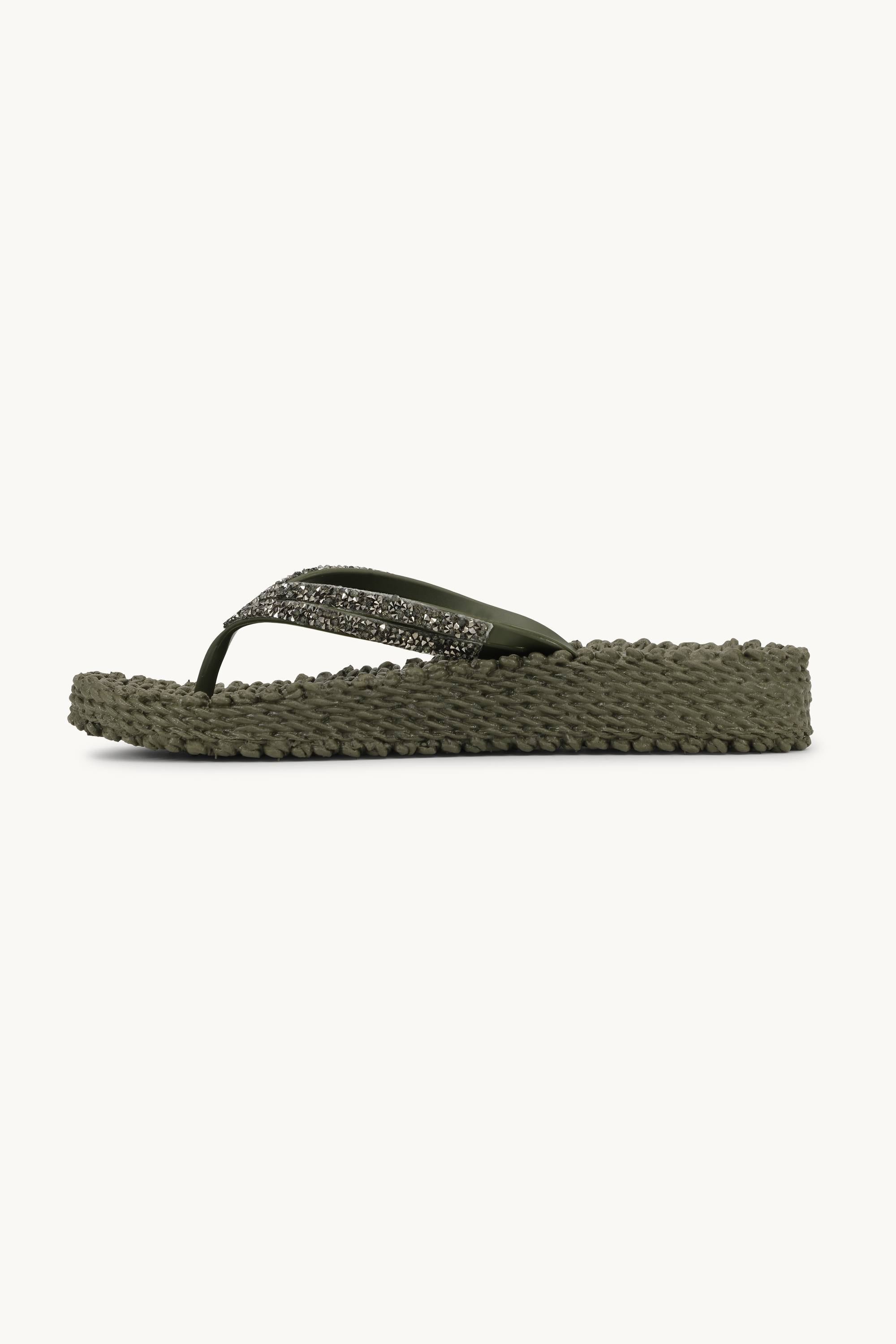 Platform Flip-flops Glittersten - Army