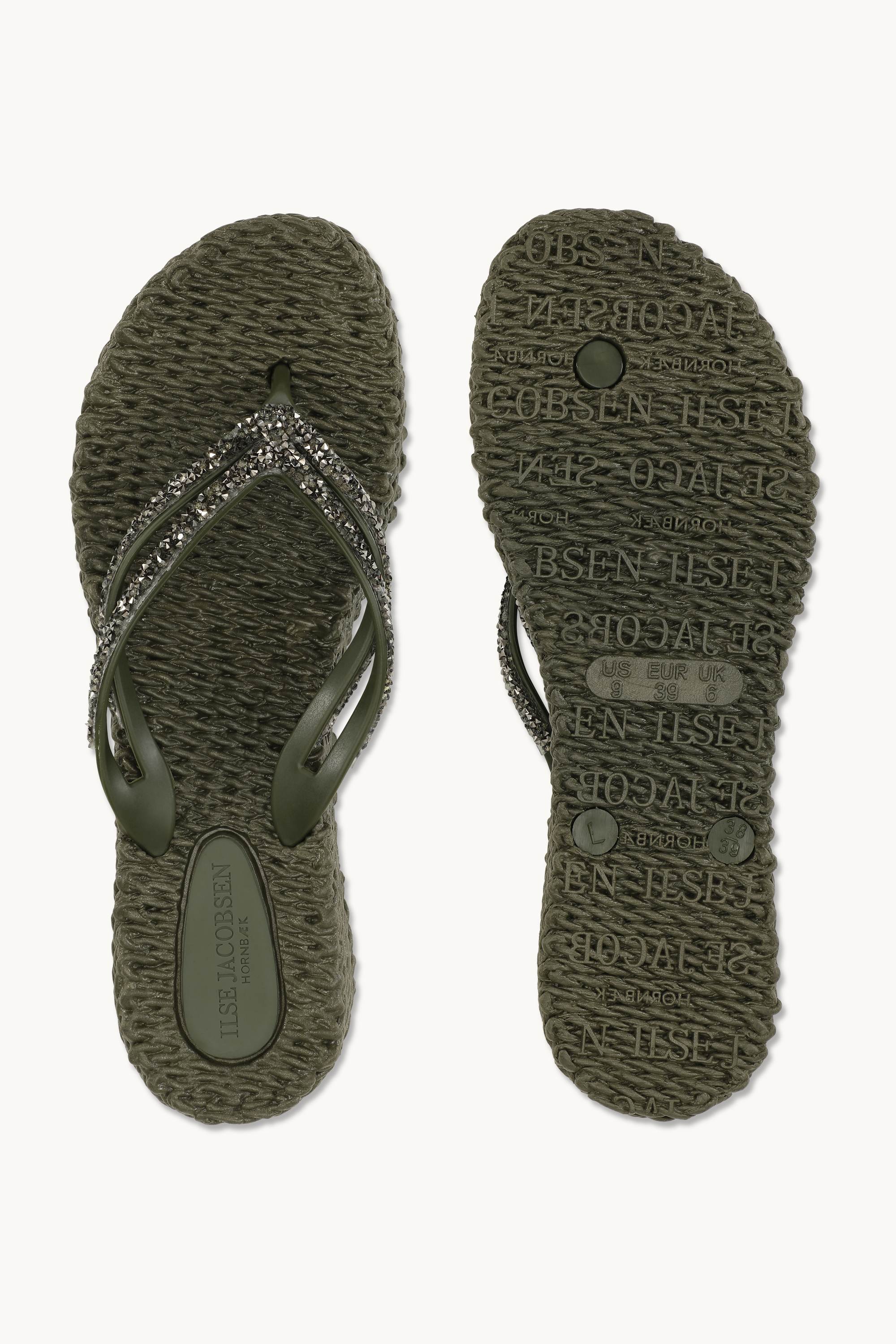 Platform Flip-flops Glittersten - Army