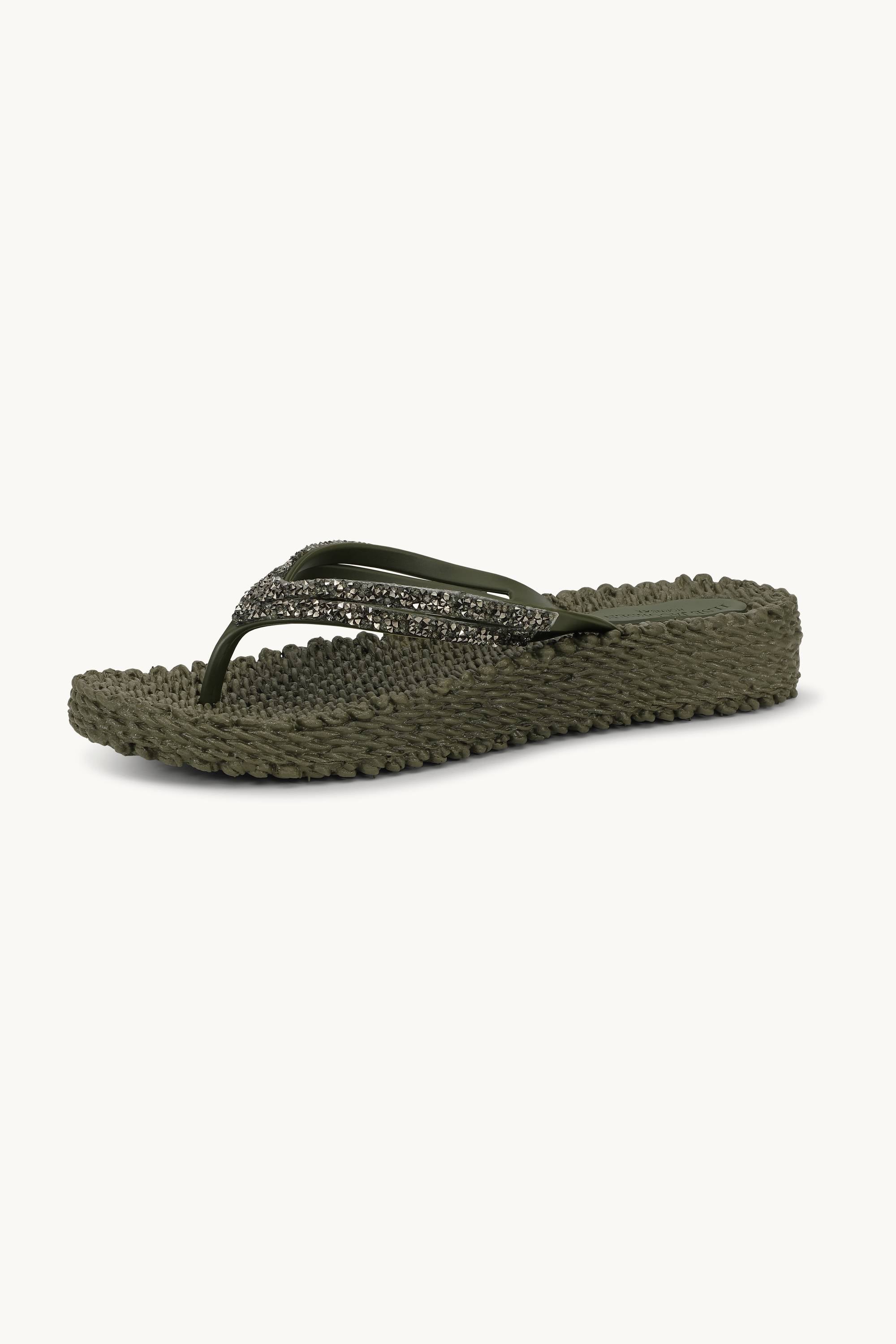 Platform Flip-flops Glittersten - Army