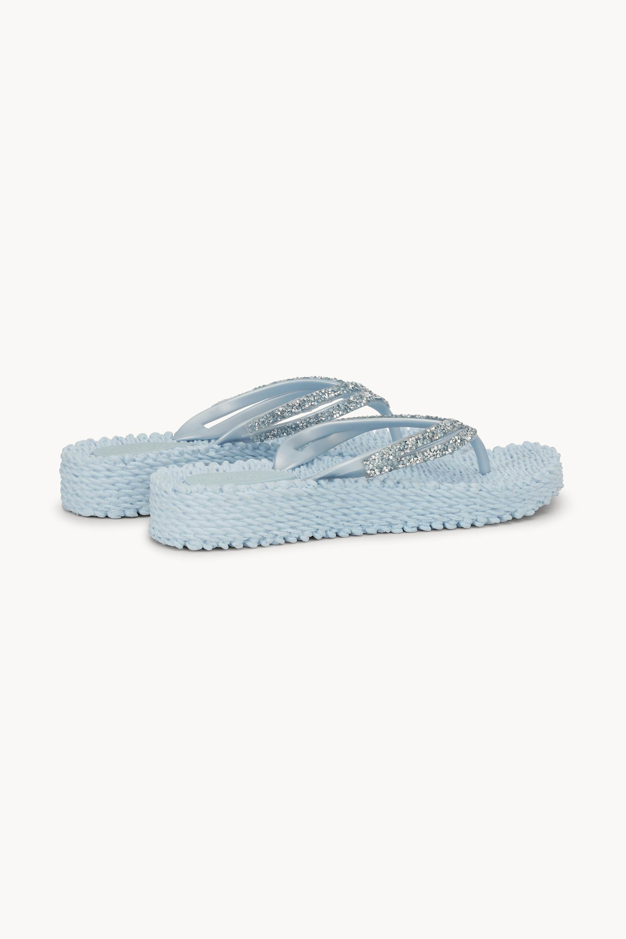 Platform Flip-flops Glittersten - Blue Bell