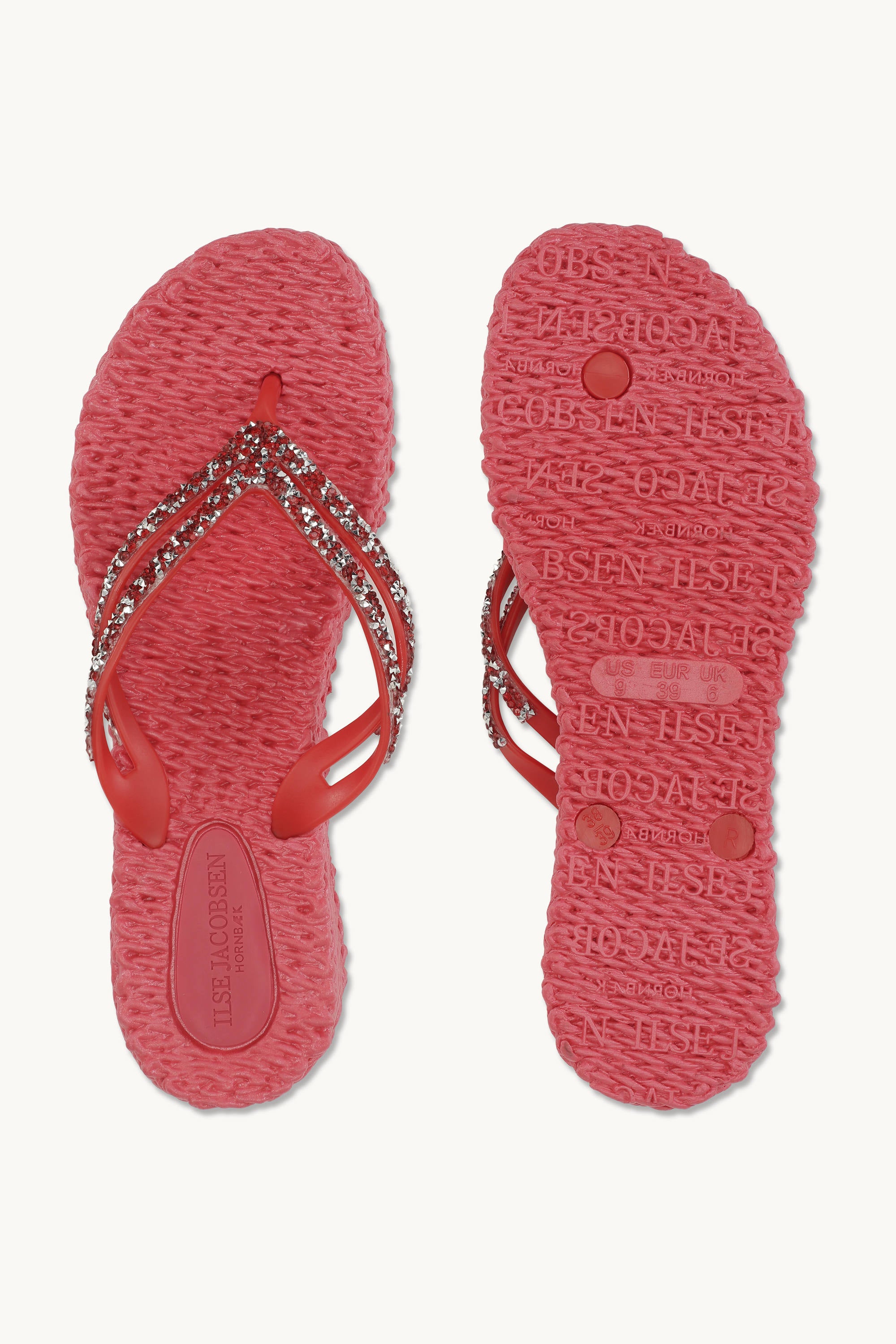 Platform Flip-flops Glittersten - Raspberry