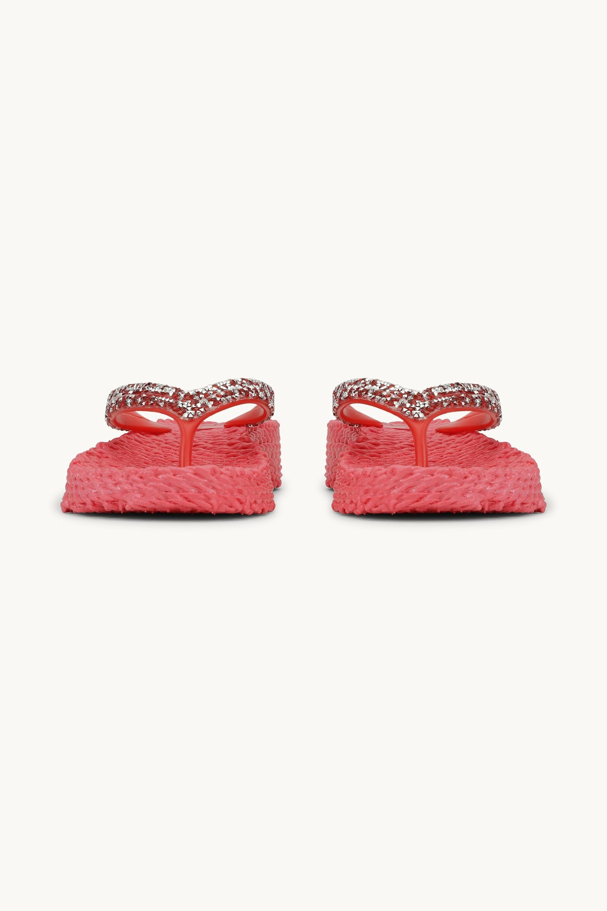 Platform Flip-flops Glittersten - Raspberry