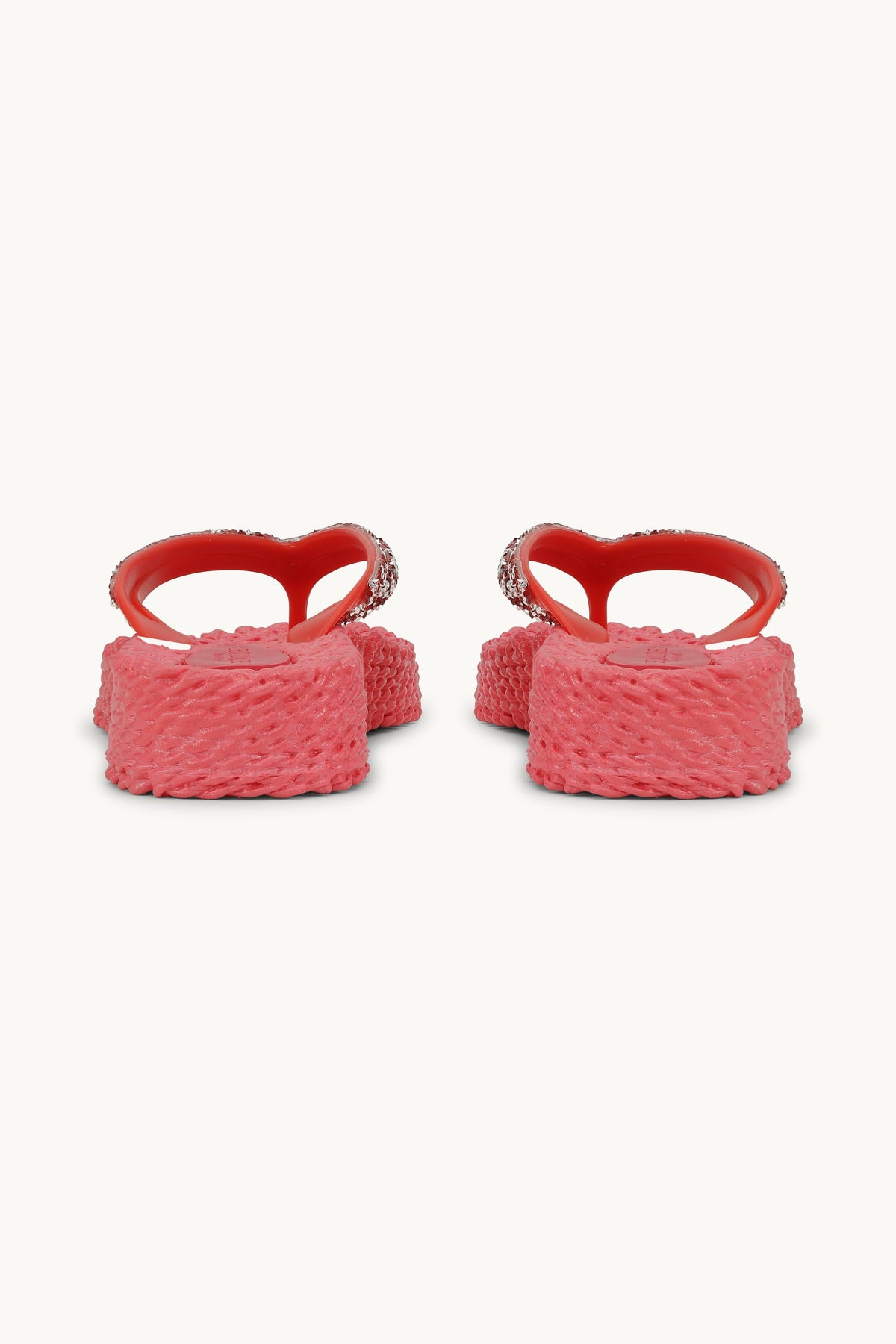 Platform Flip-flops Glittersten - Raspberry