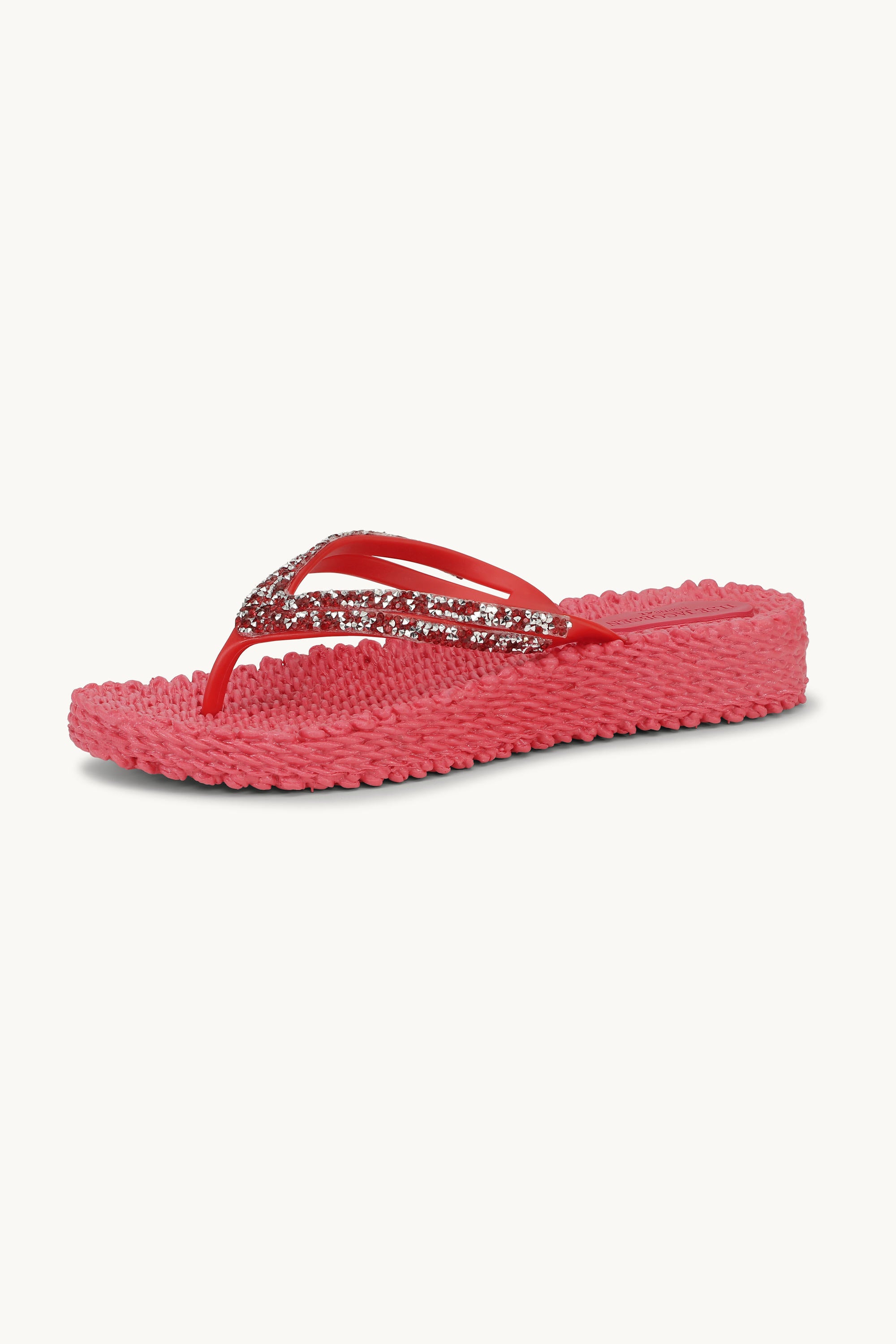 Platform Flip-flops Glittersten - Raspberry