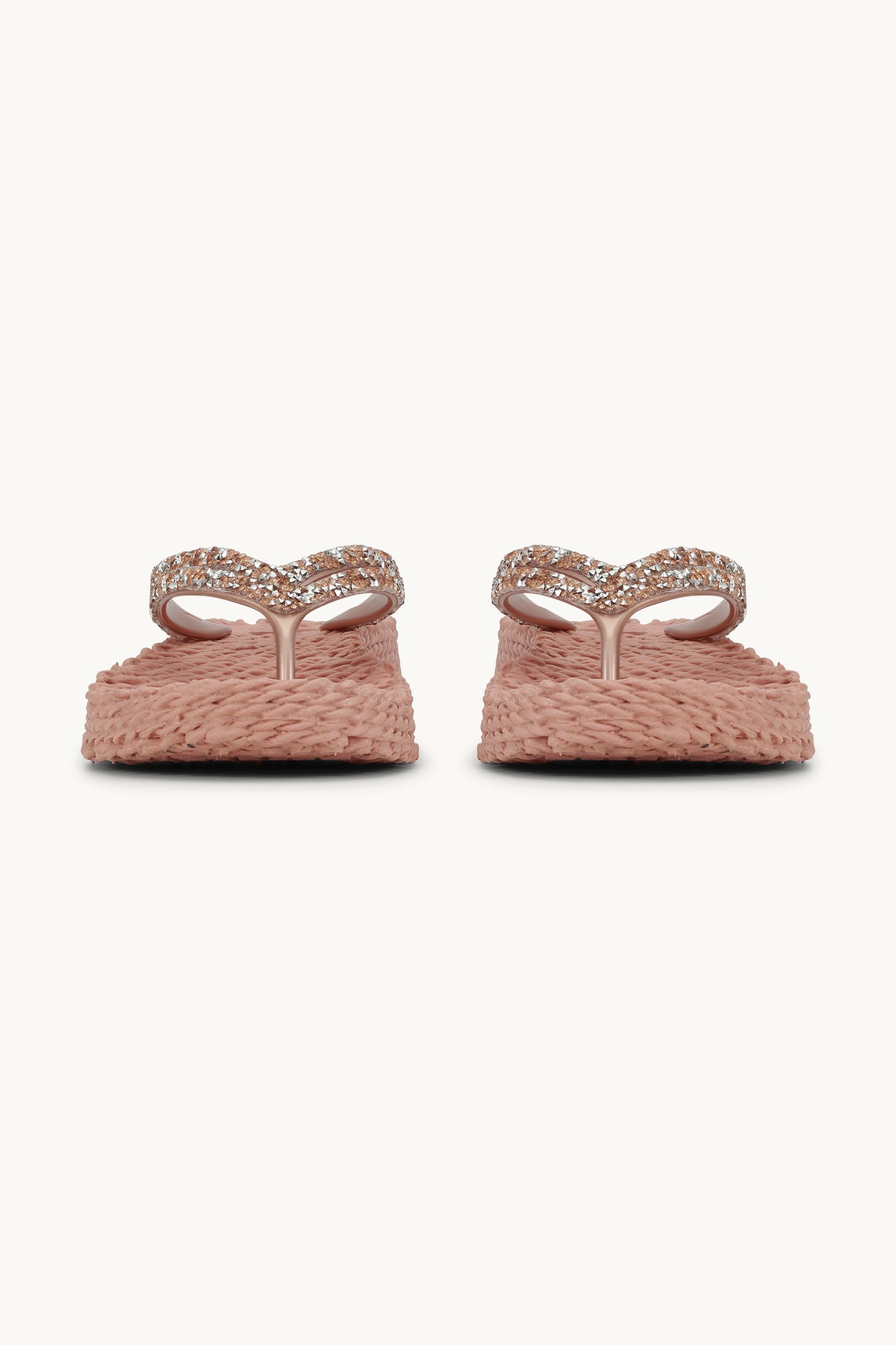 Platform Flip-flops Glittersten - Misty Rose