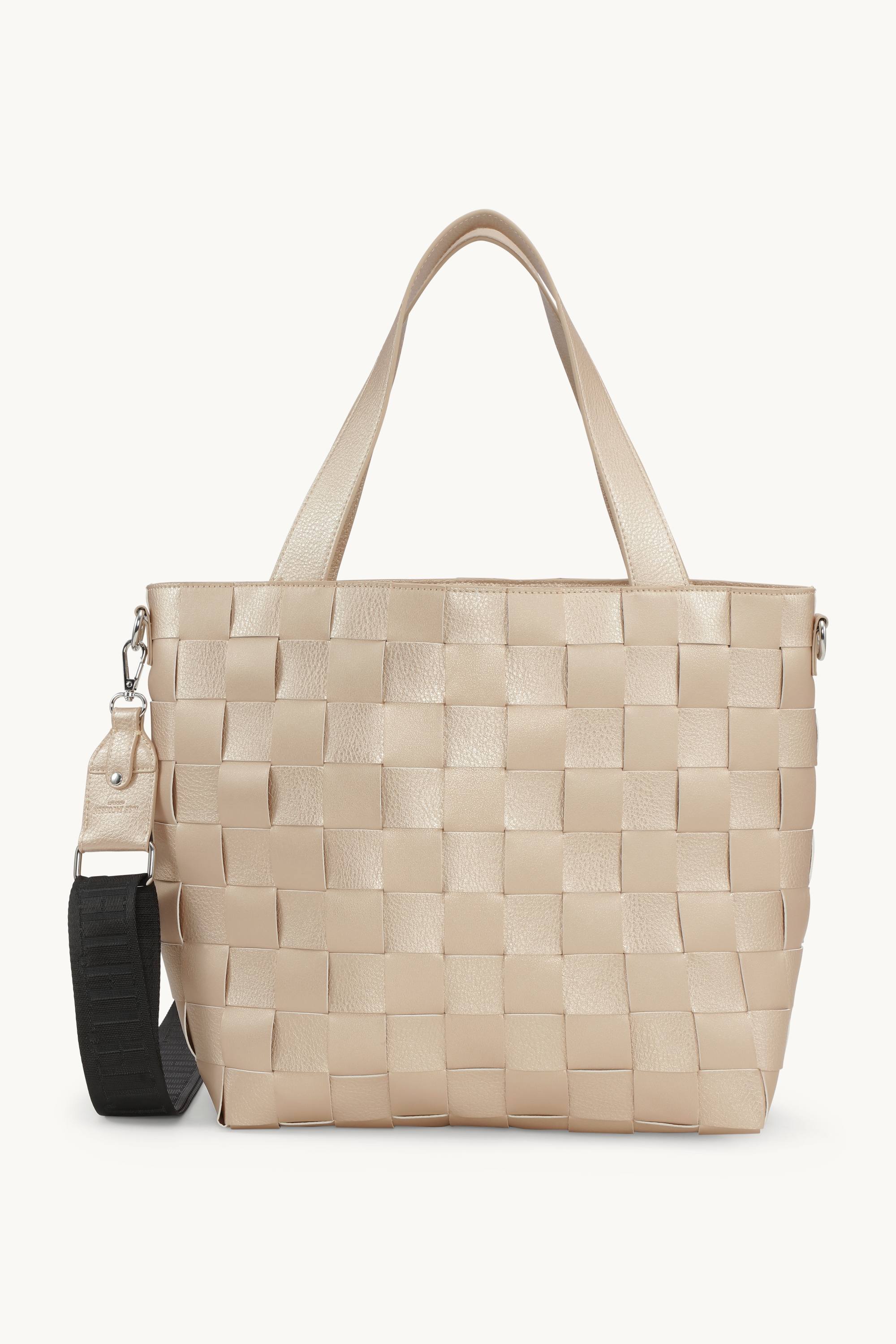 Braided Cross-Body Shopper - Platin