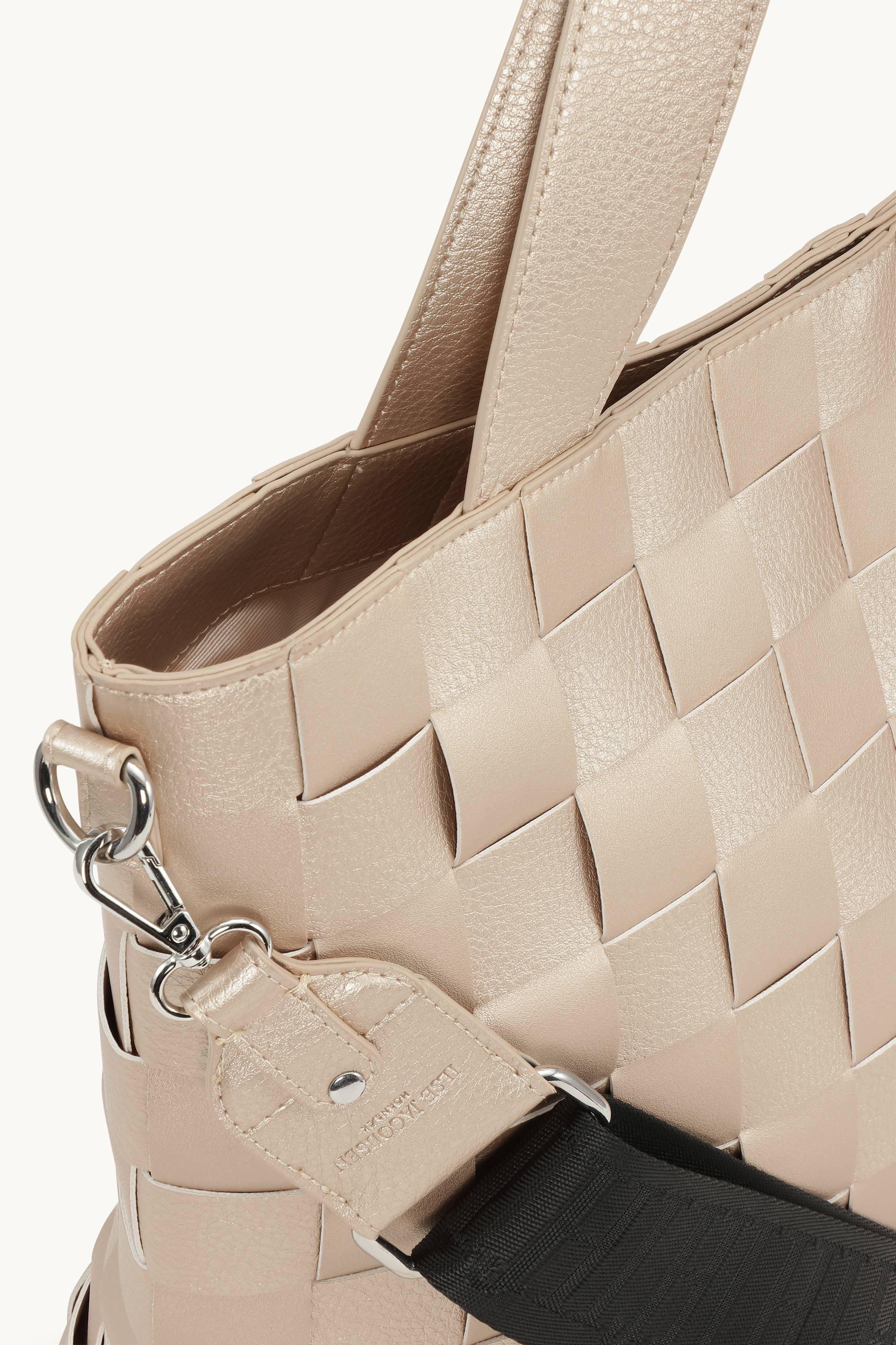 Braided Cross-Body Shopper - Platin
