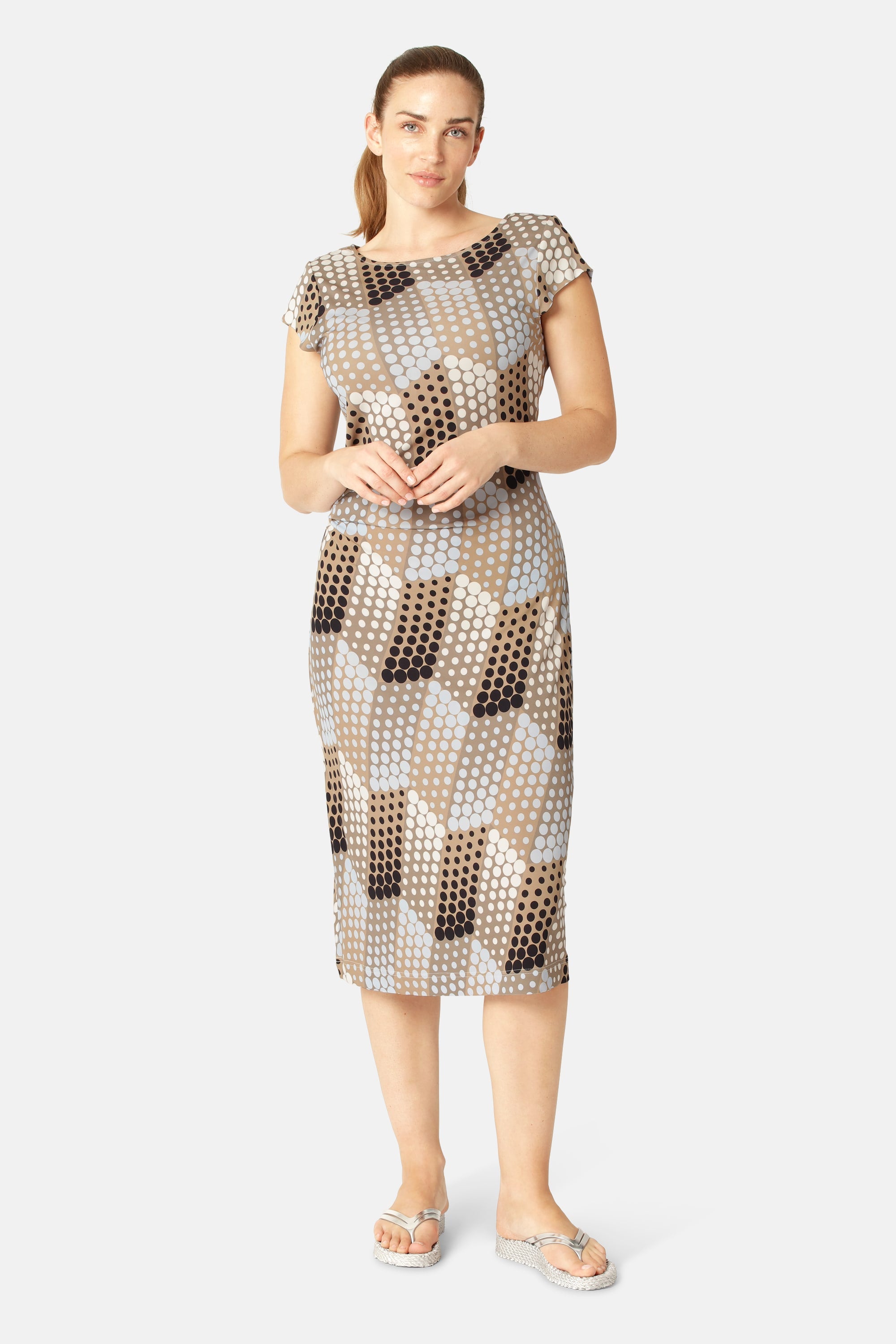 Midiklänning Twist - Blue Grafic Dot