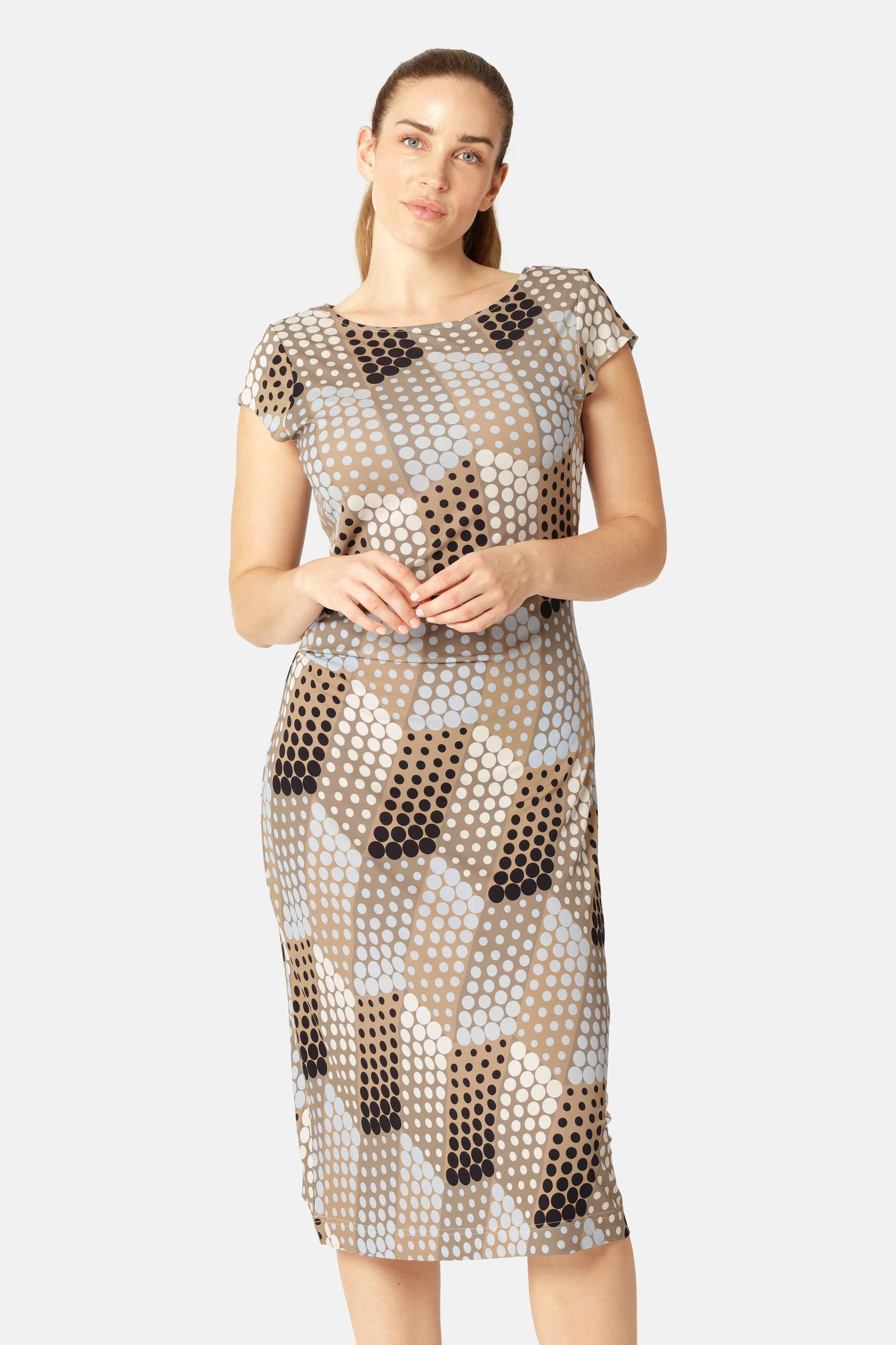 Midiklänning Twist - Blue Grafic Dot