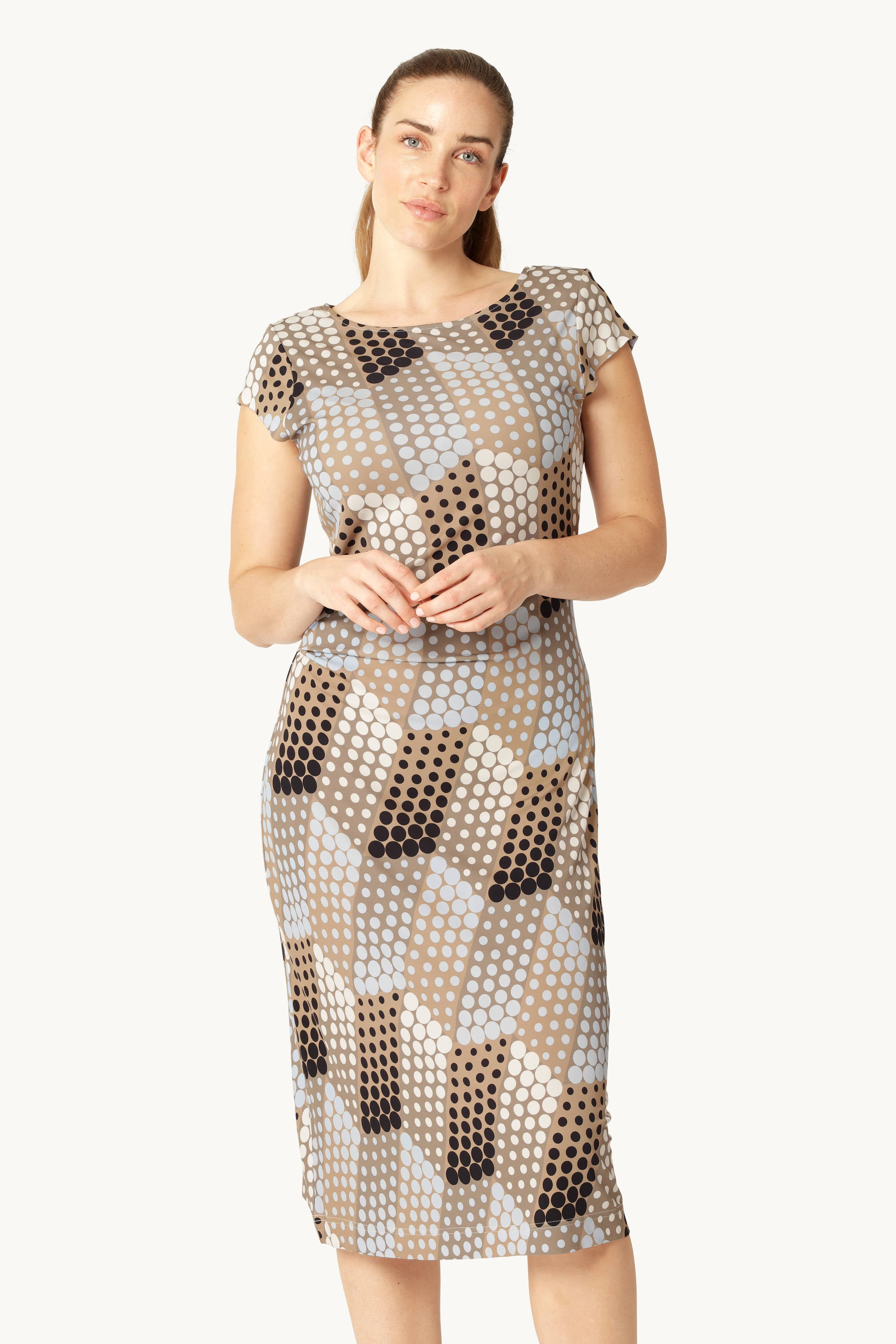 Midiklänning Twist - Blue Grafic Dot