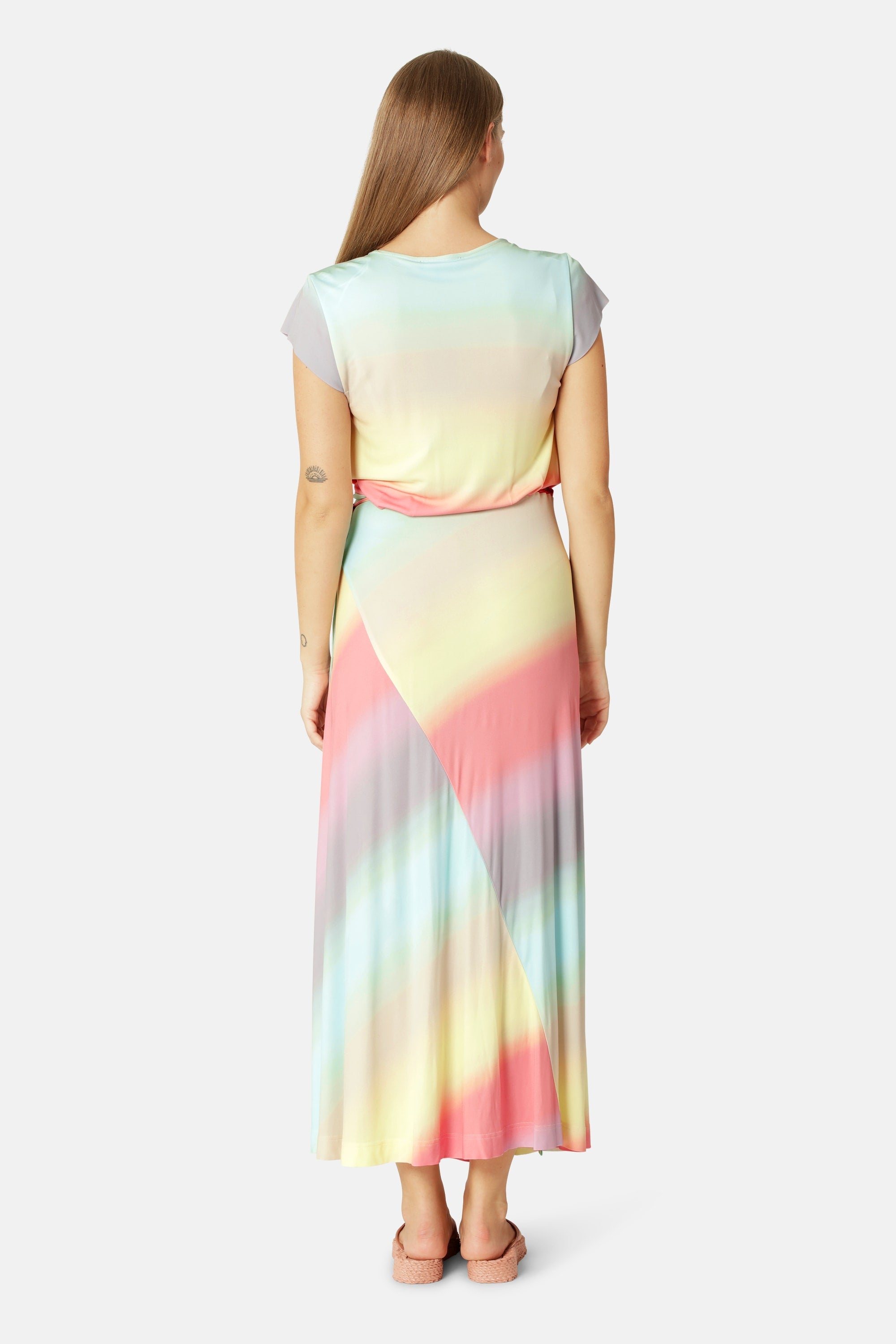 Lång Omlottklänning - Faded Sunset