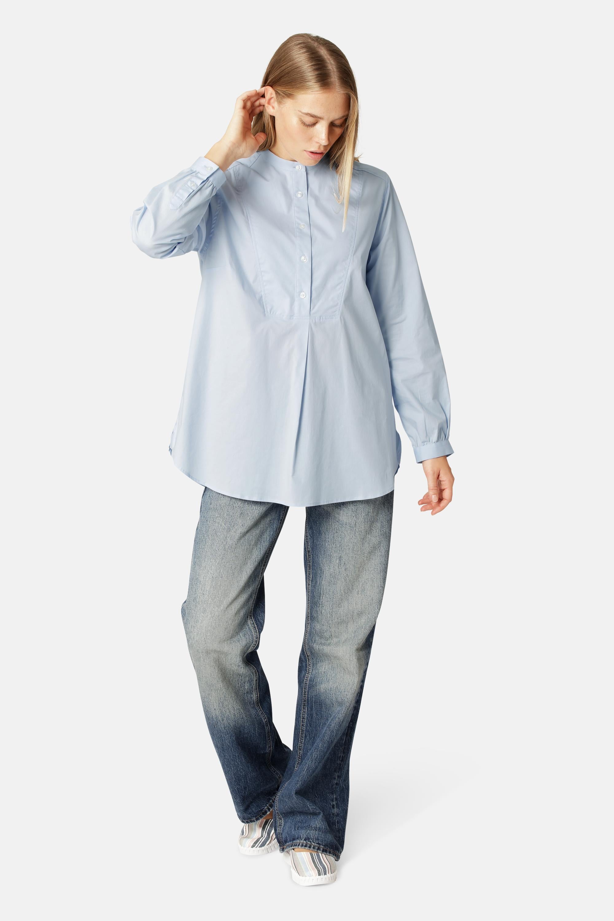 Klassisk Skjorta Lång Rygg - Heather