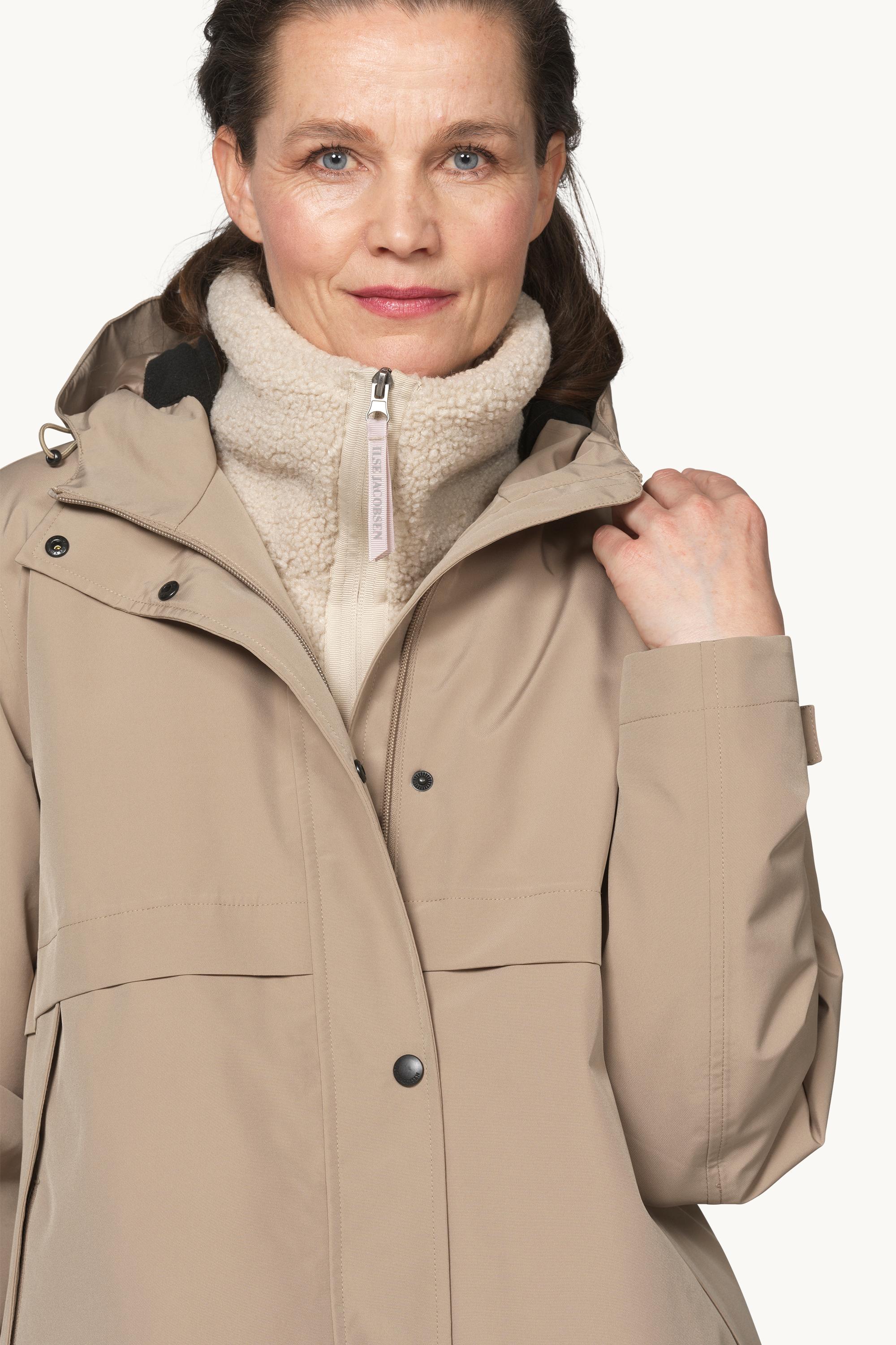 Padded Raincoat - Greige