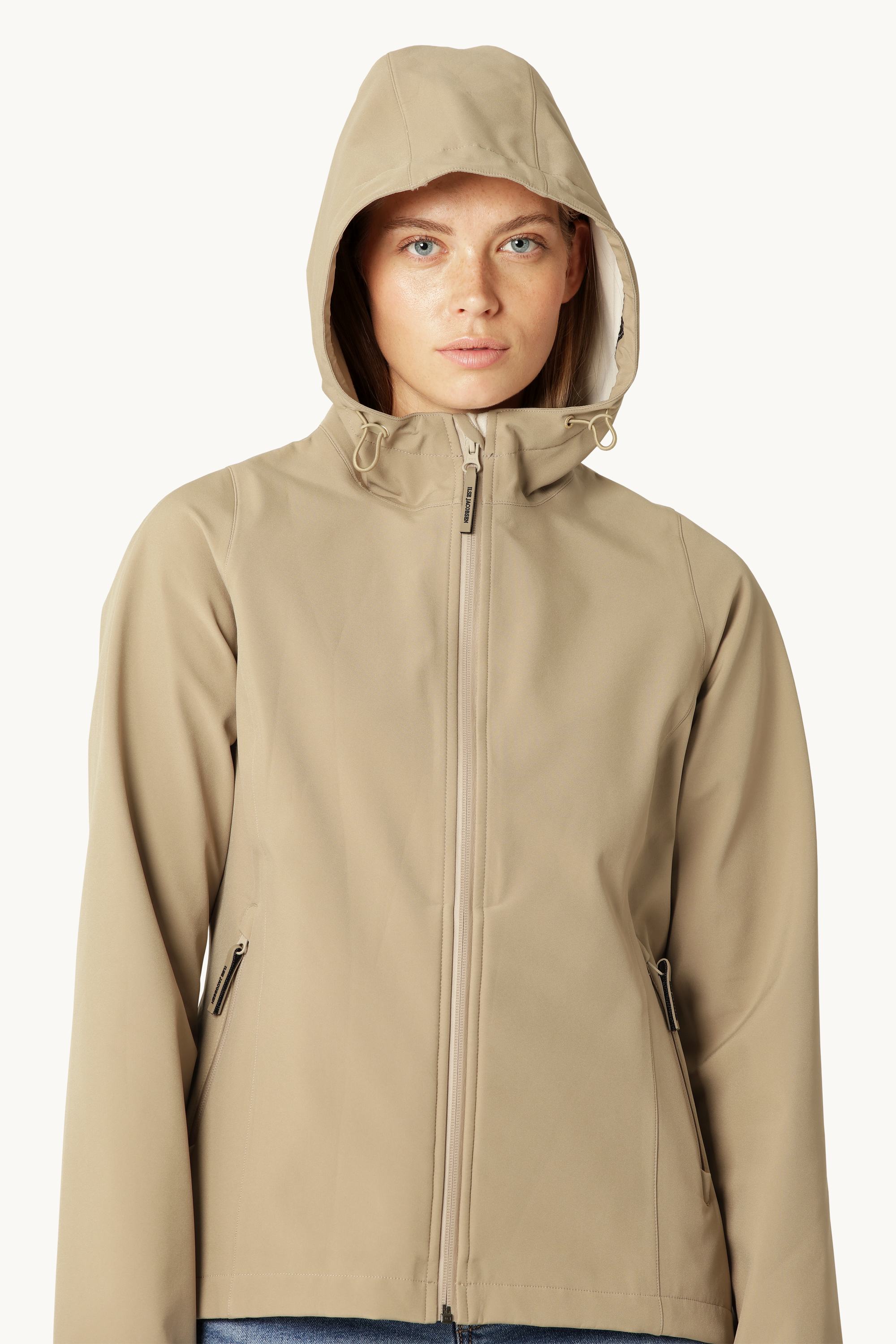 Kort Softshell Regnjacka - Greige