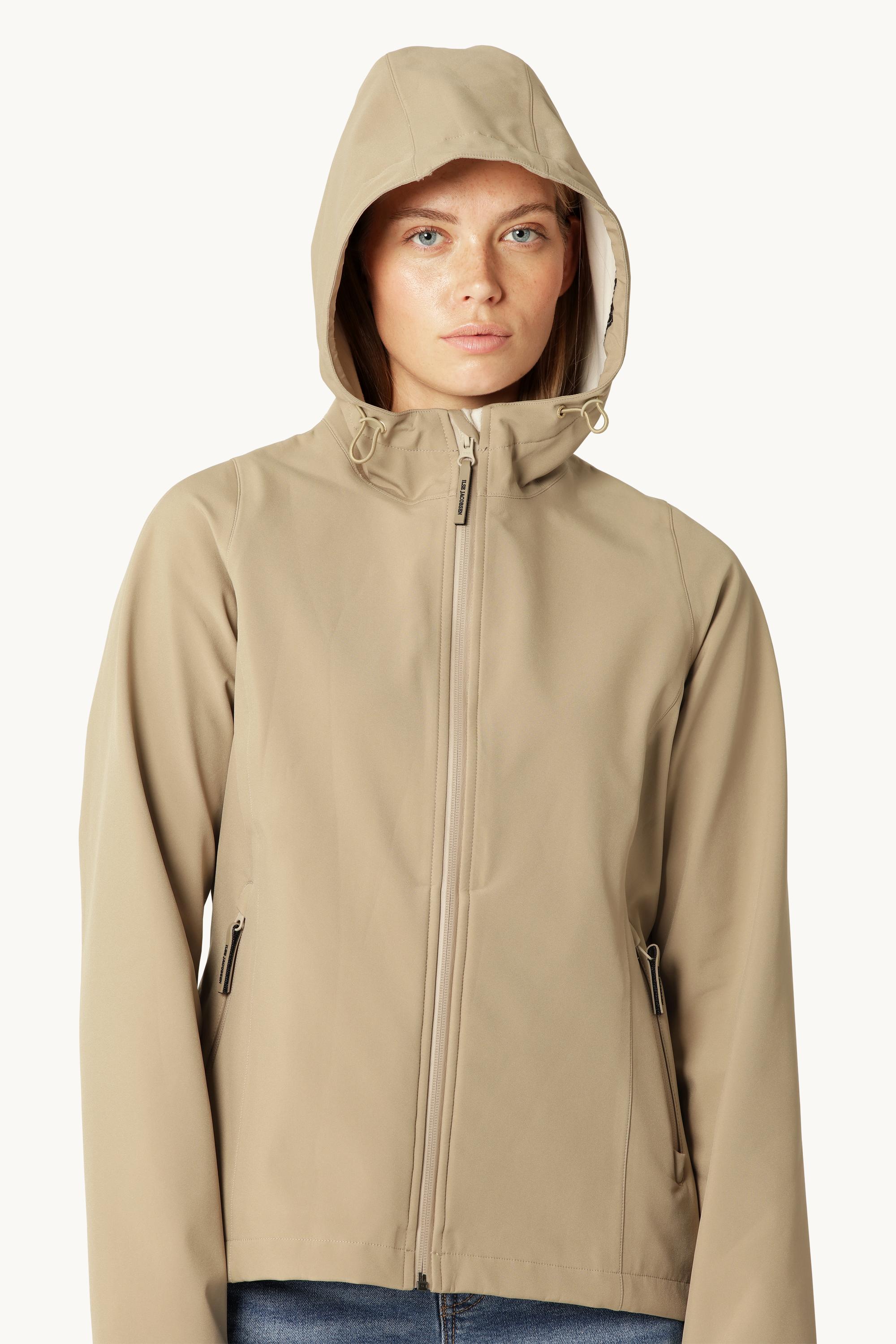 Kort Softshell Regnjacka - Greige
