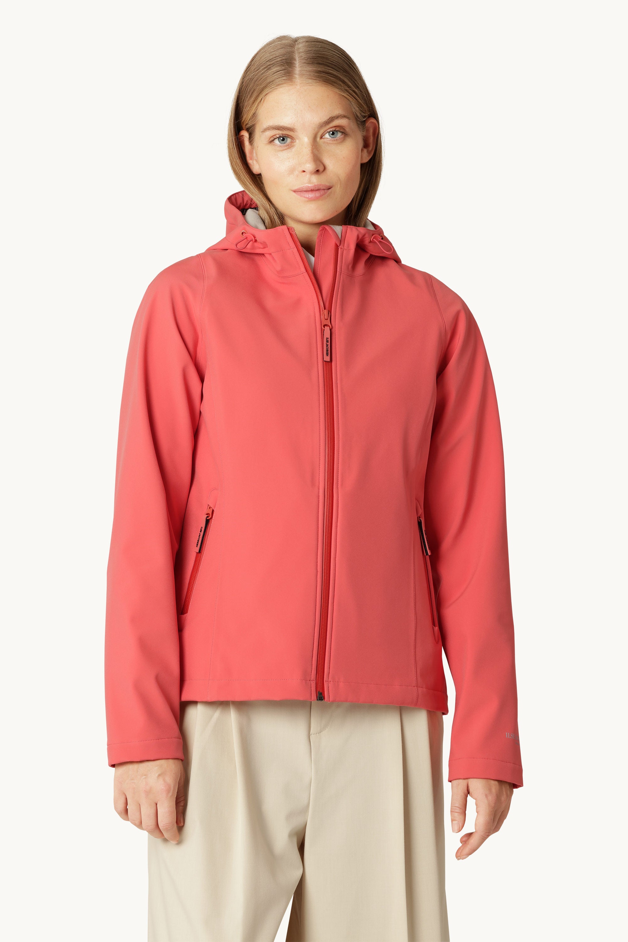 Kort Softshell Regnjacka - Spiced Coral