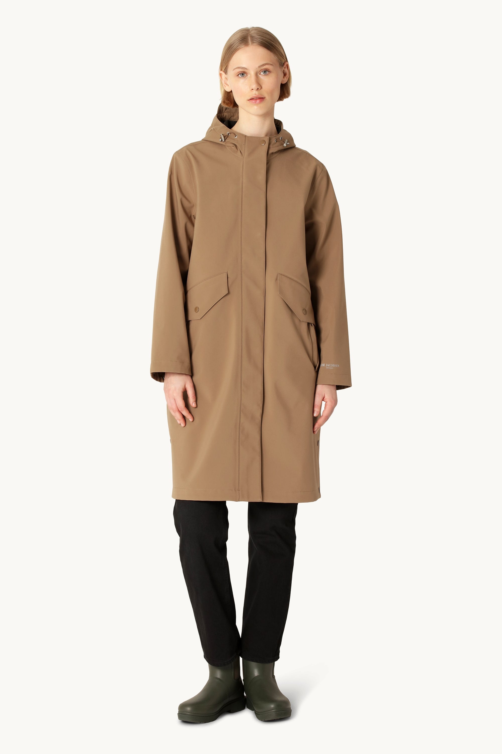 Long Softshell Raincoat - Mocca