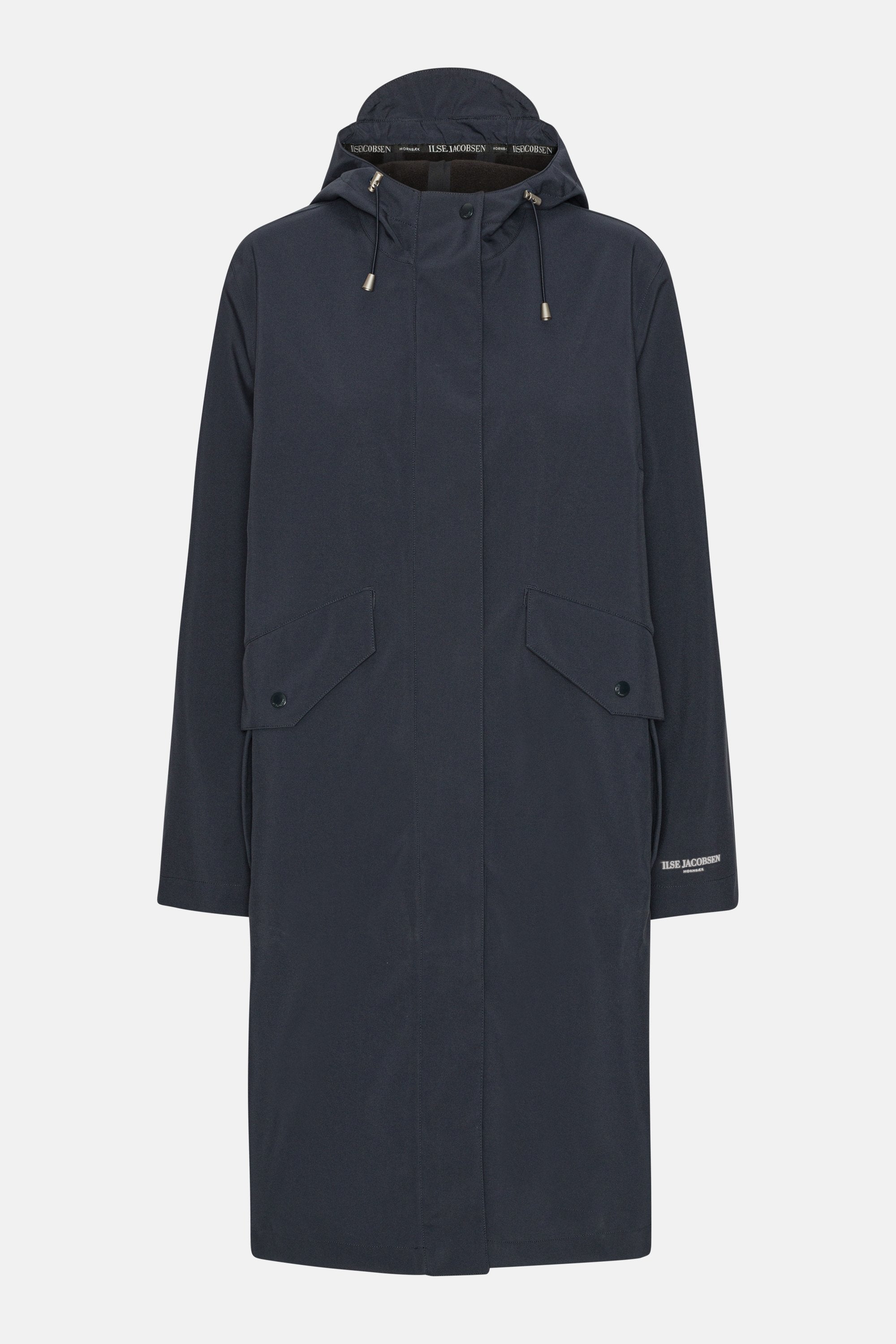 Long Softshell Raincoat - Dark Indigo