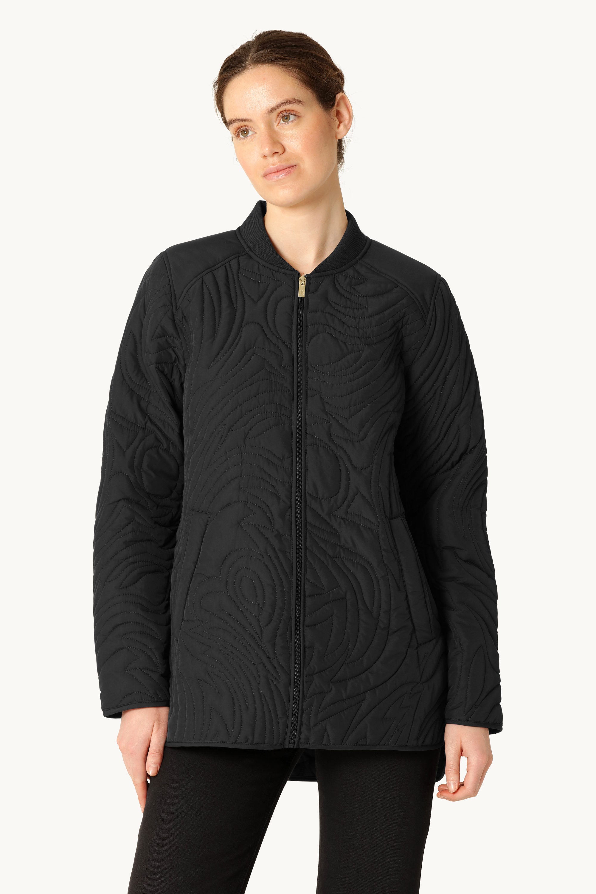 Kort Quiltad Jacka - Black