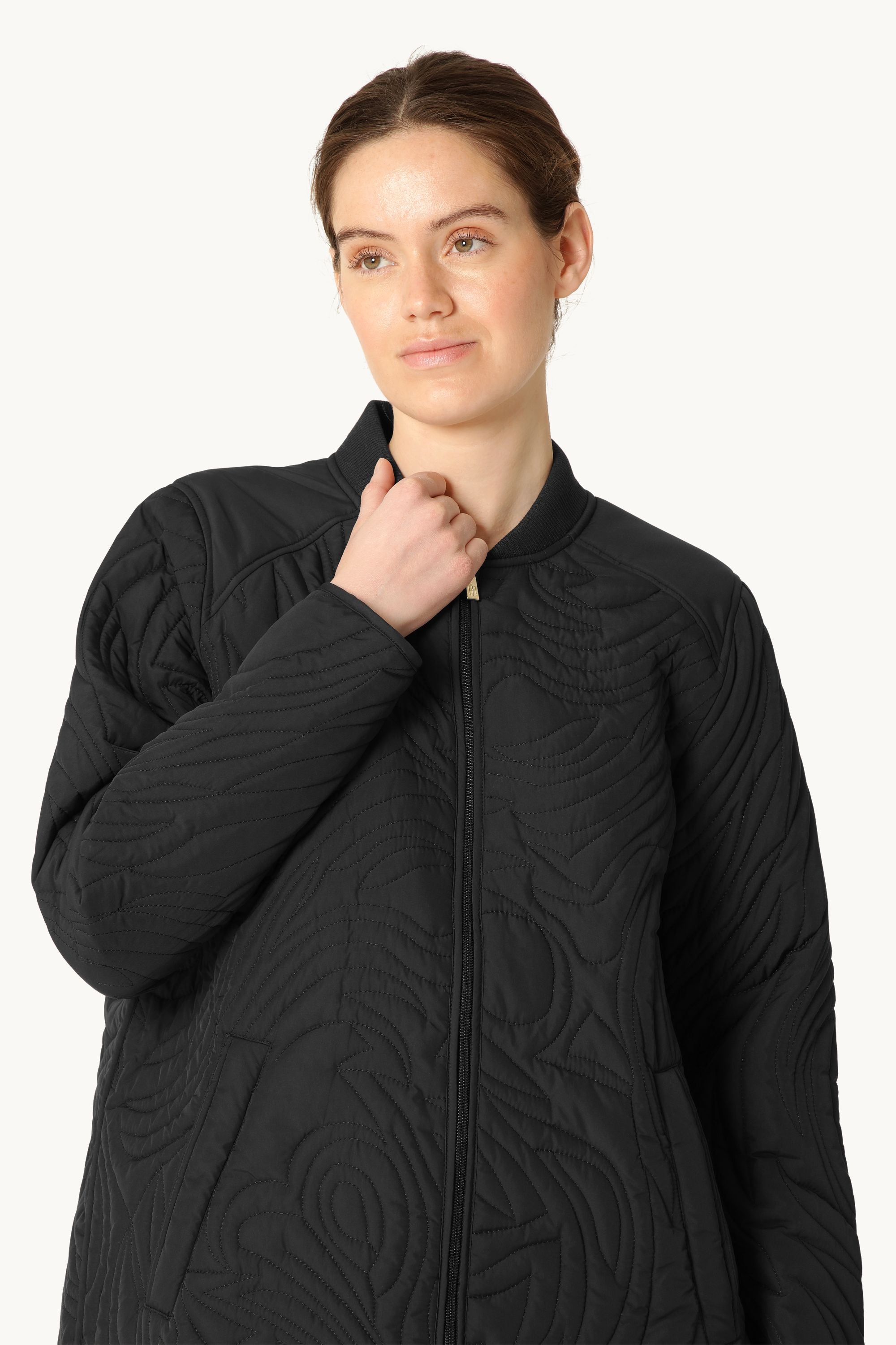 Kort Quiltad Jacka - Black
