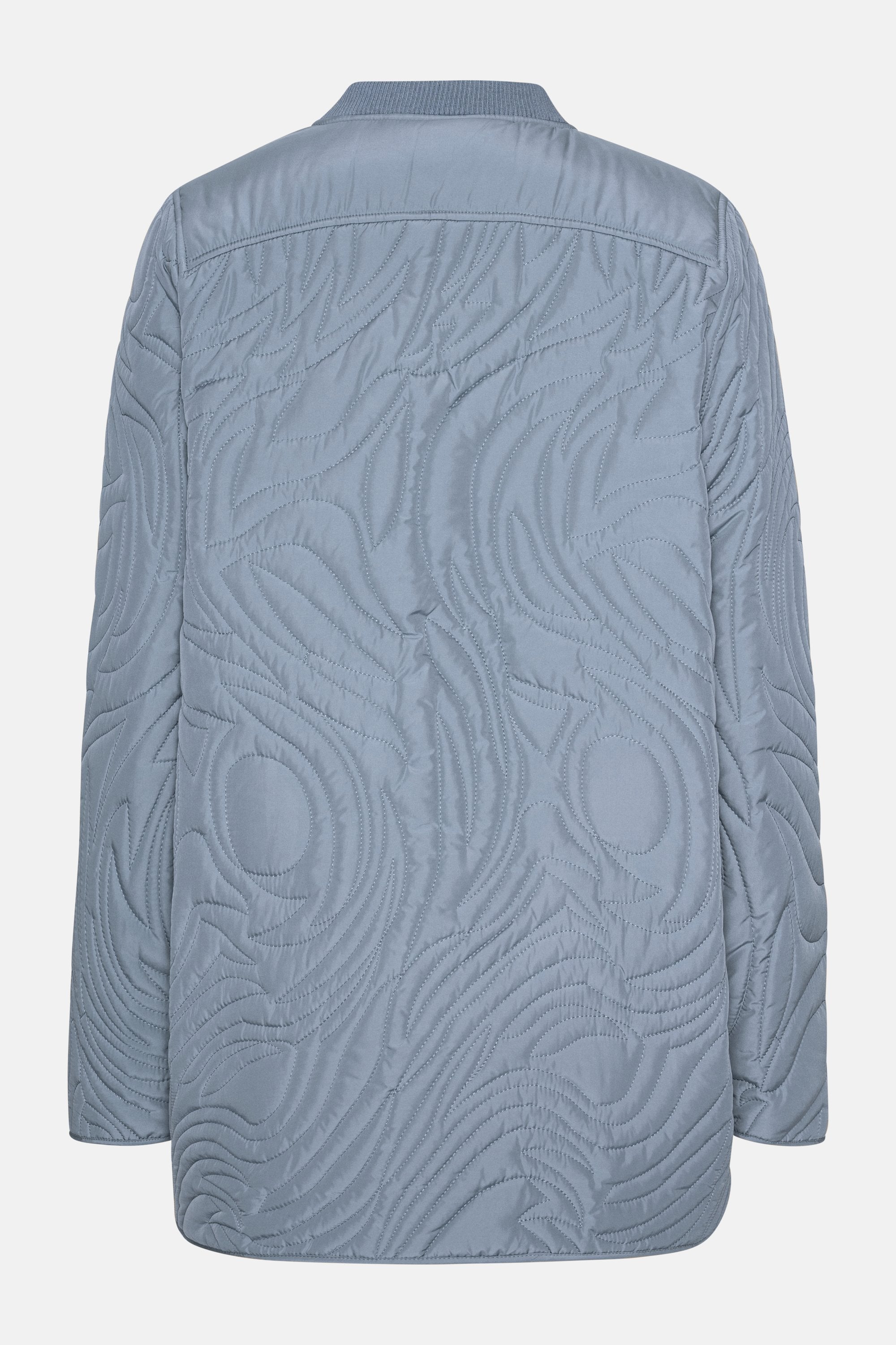 Kort Quiltad Jacka - Grey Blue