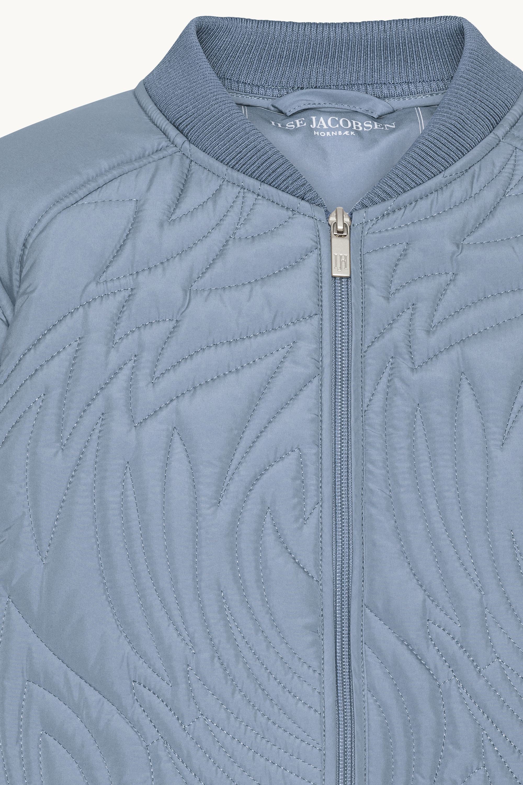 Kort Quiltad Jacka - Grey Blue