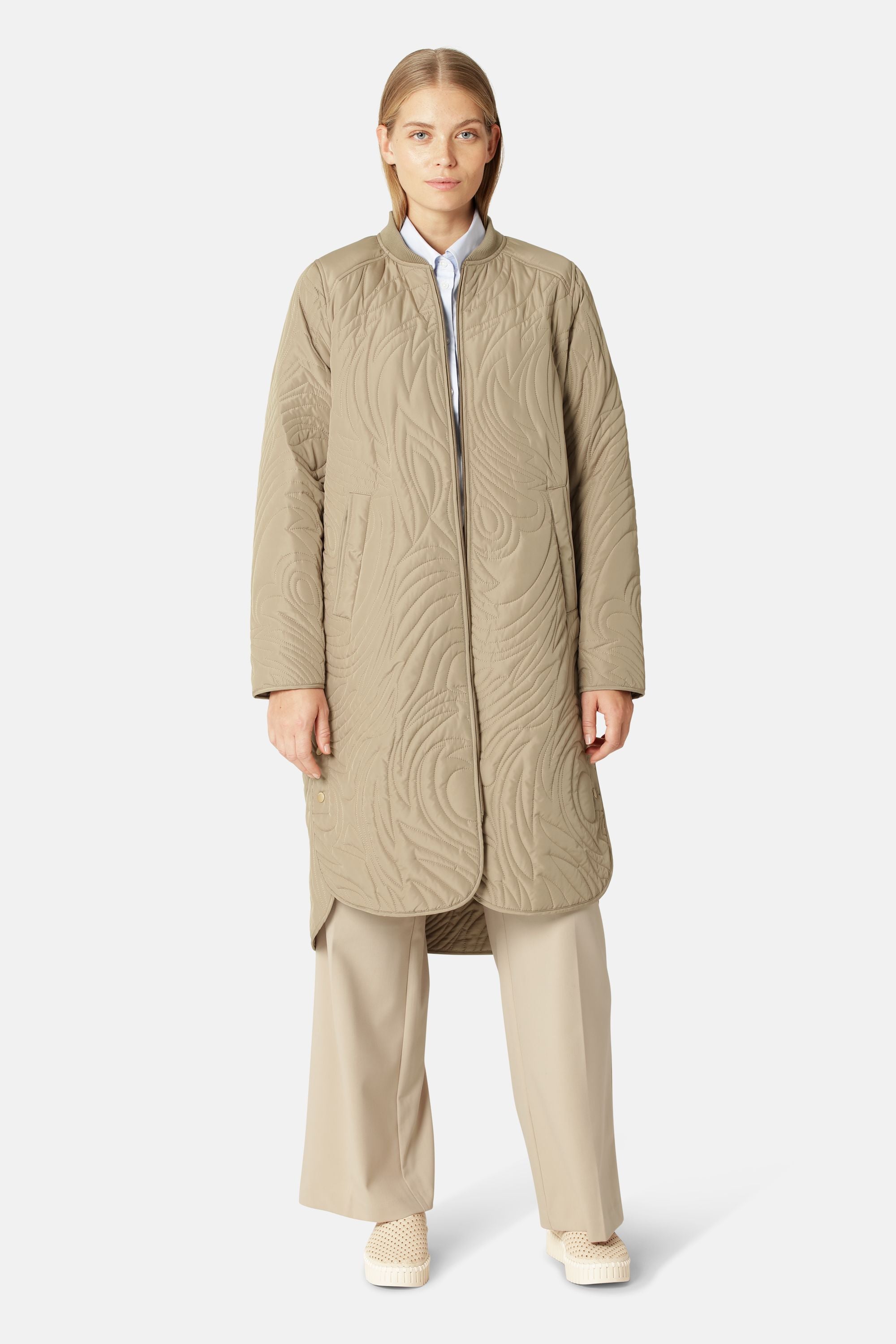 Quiltad Jacka - Greige