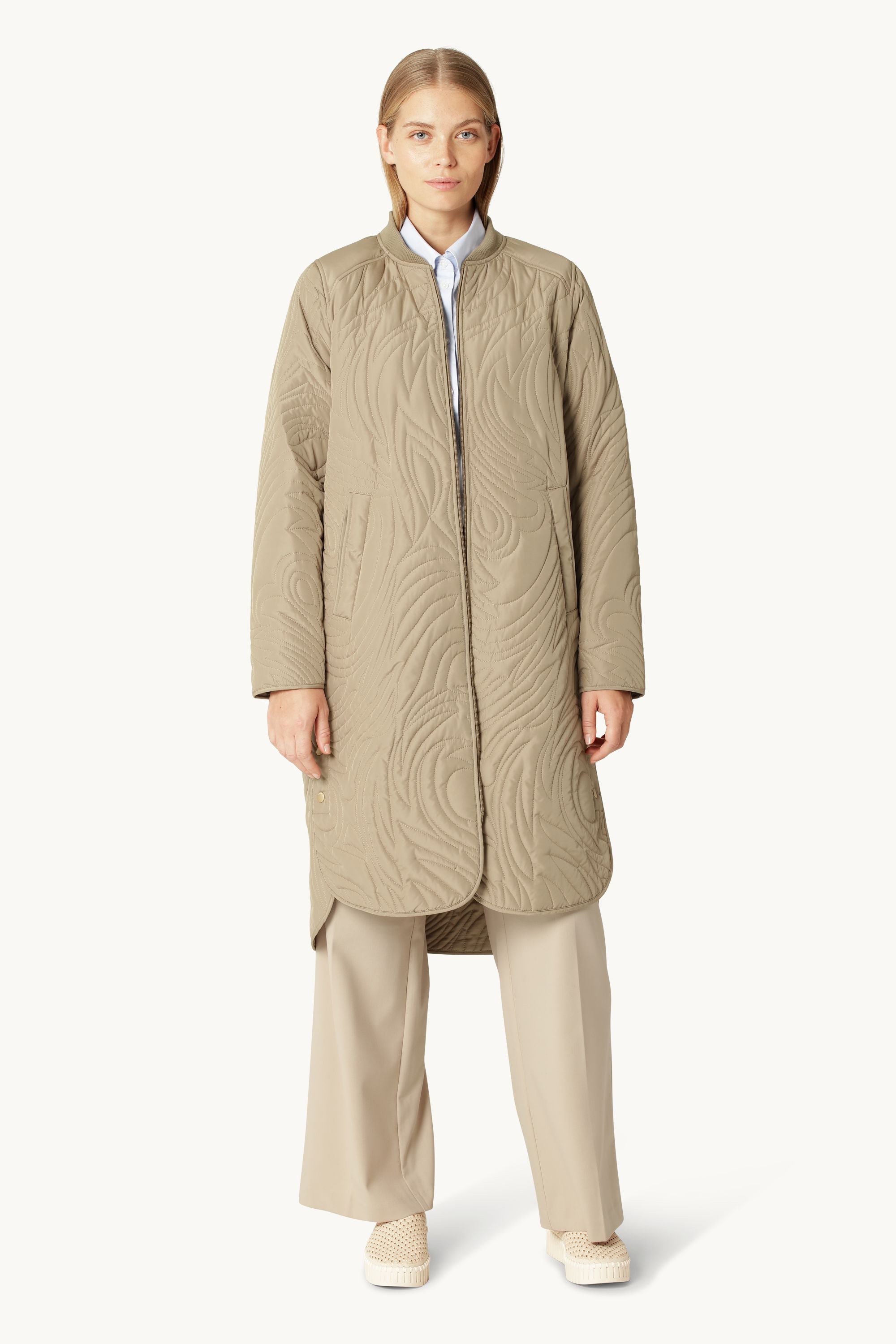 Quiltad Jacka - Greige