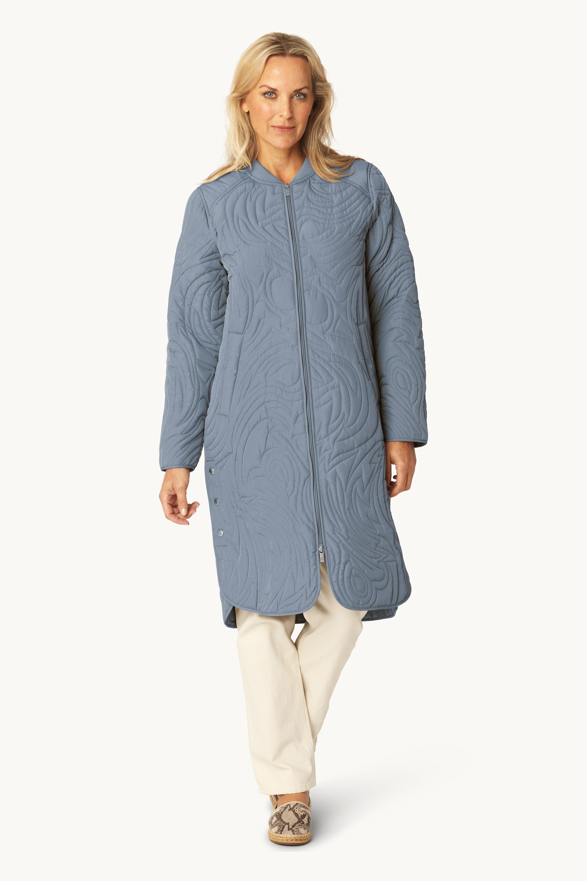 Quiltad Jacka - Grey Blue