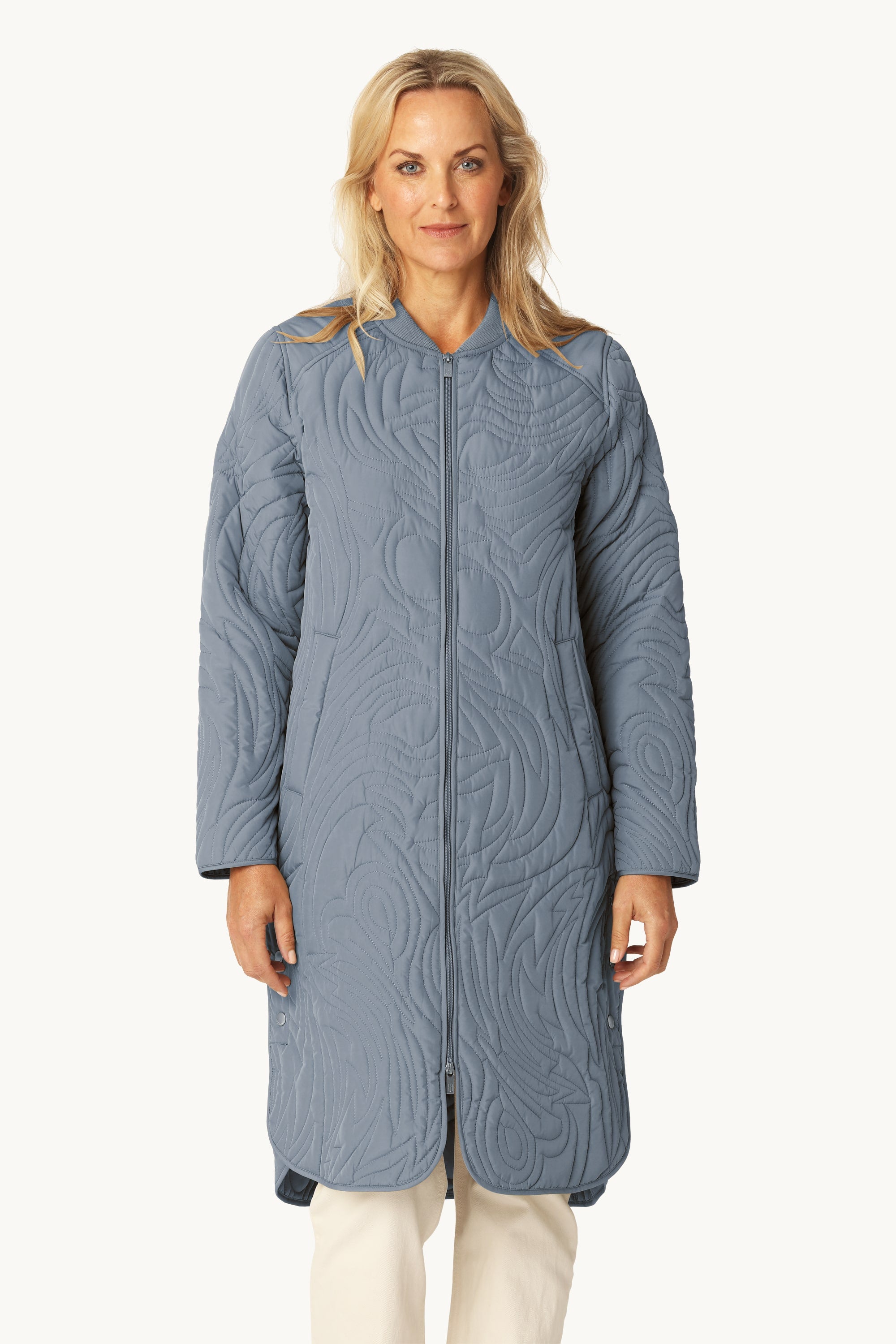 Quiltad Jacka - Grey Blue