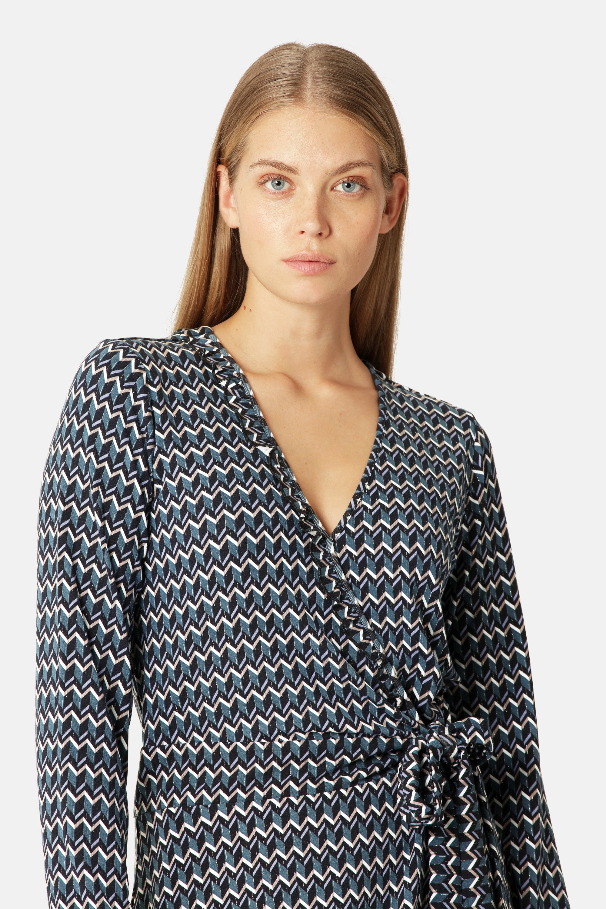 Ilse Jacobsen Hornbæk Womenswear Elisa Harlekin Wrap Dress Clothes 660 Dark Indigo