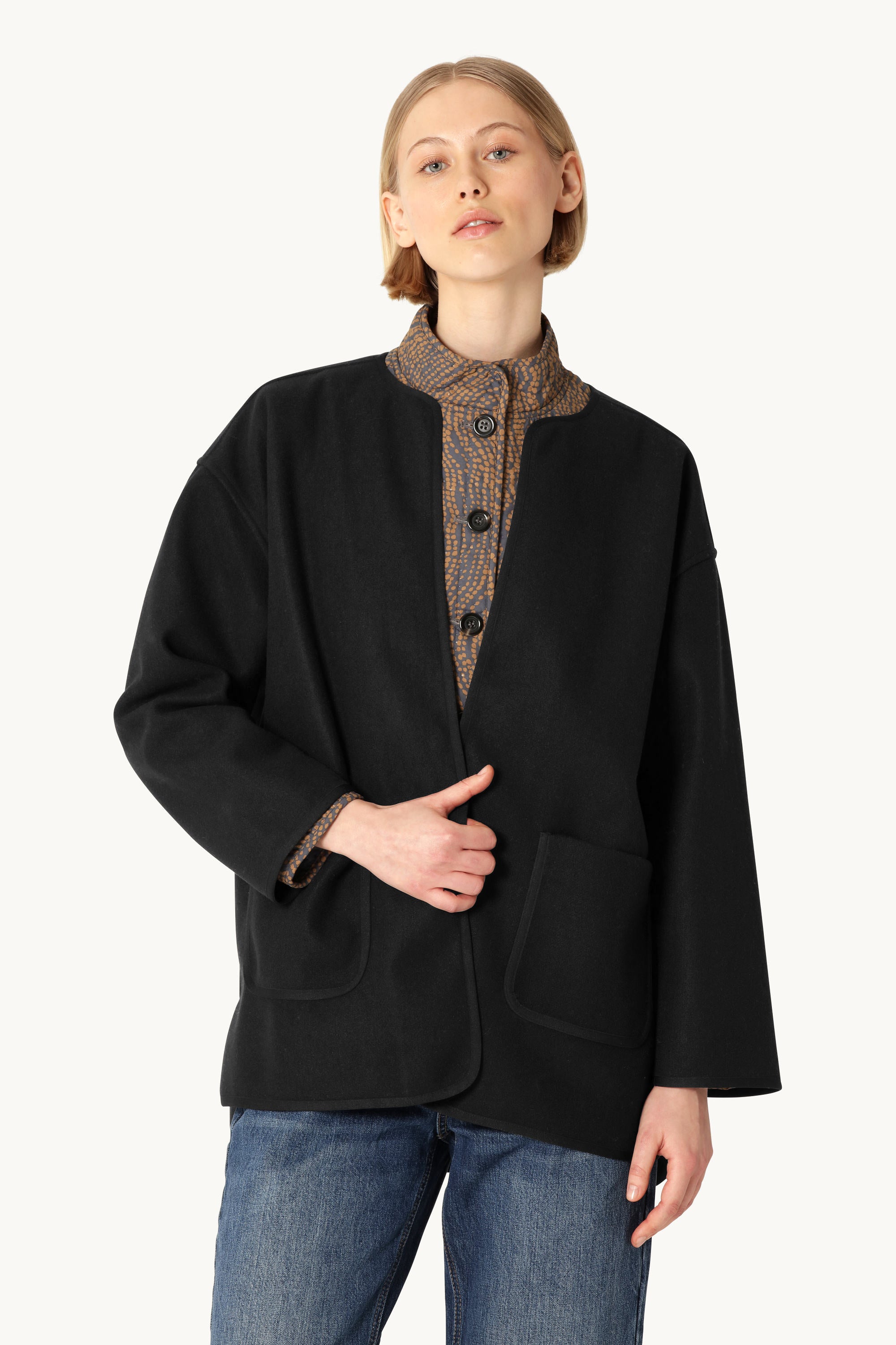 Filtad Casual Jacka - Black