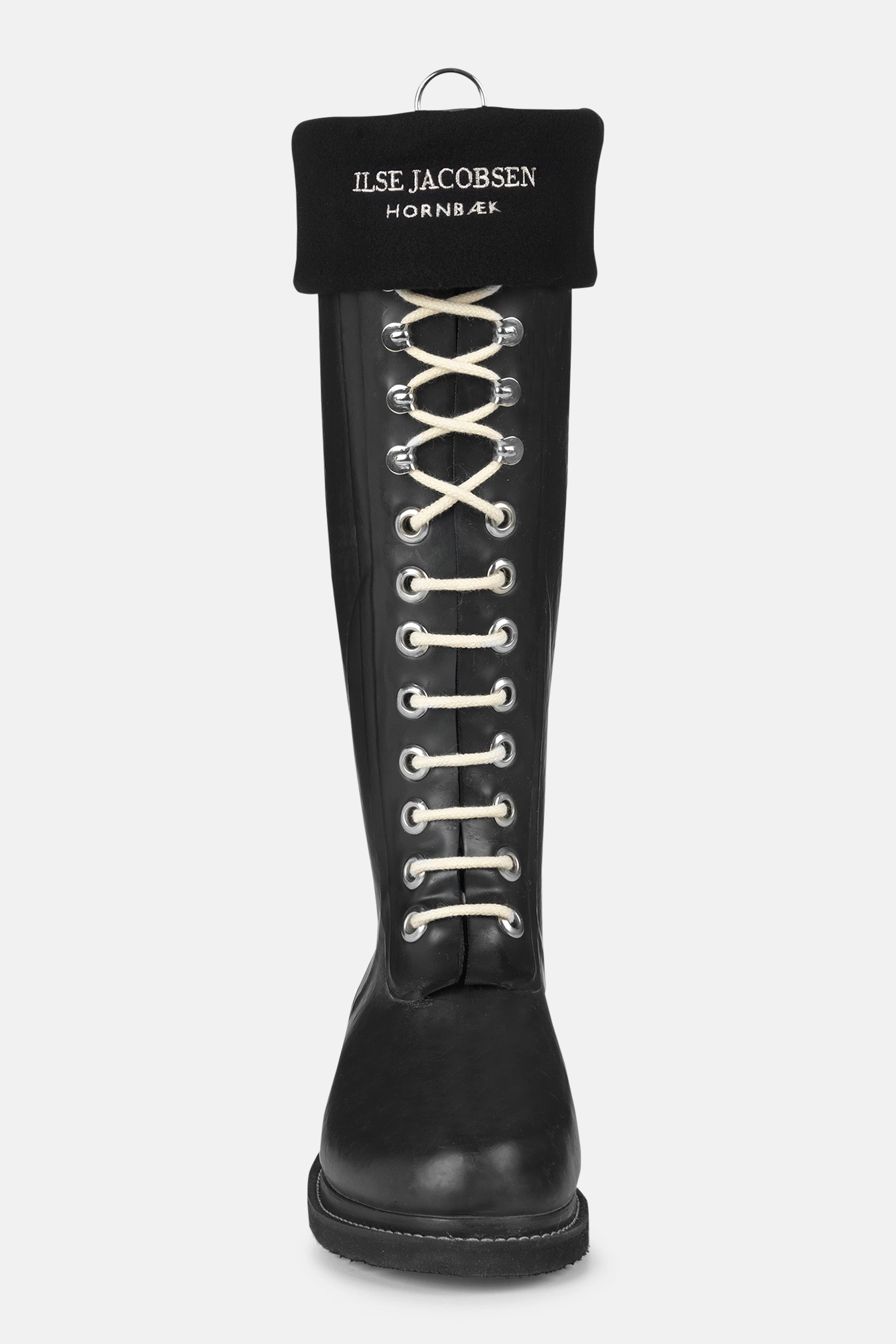 Ilse Jacobsen Hornbæk Footwear Fleece strumpor för RUB1 höga gummistövlar Scarf 0112 Black Creme