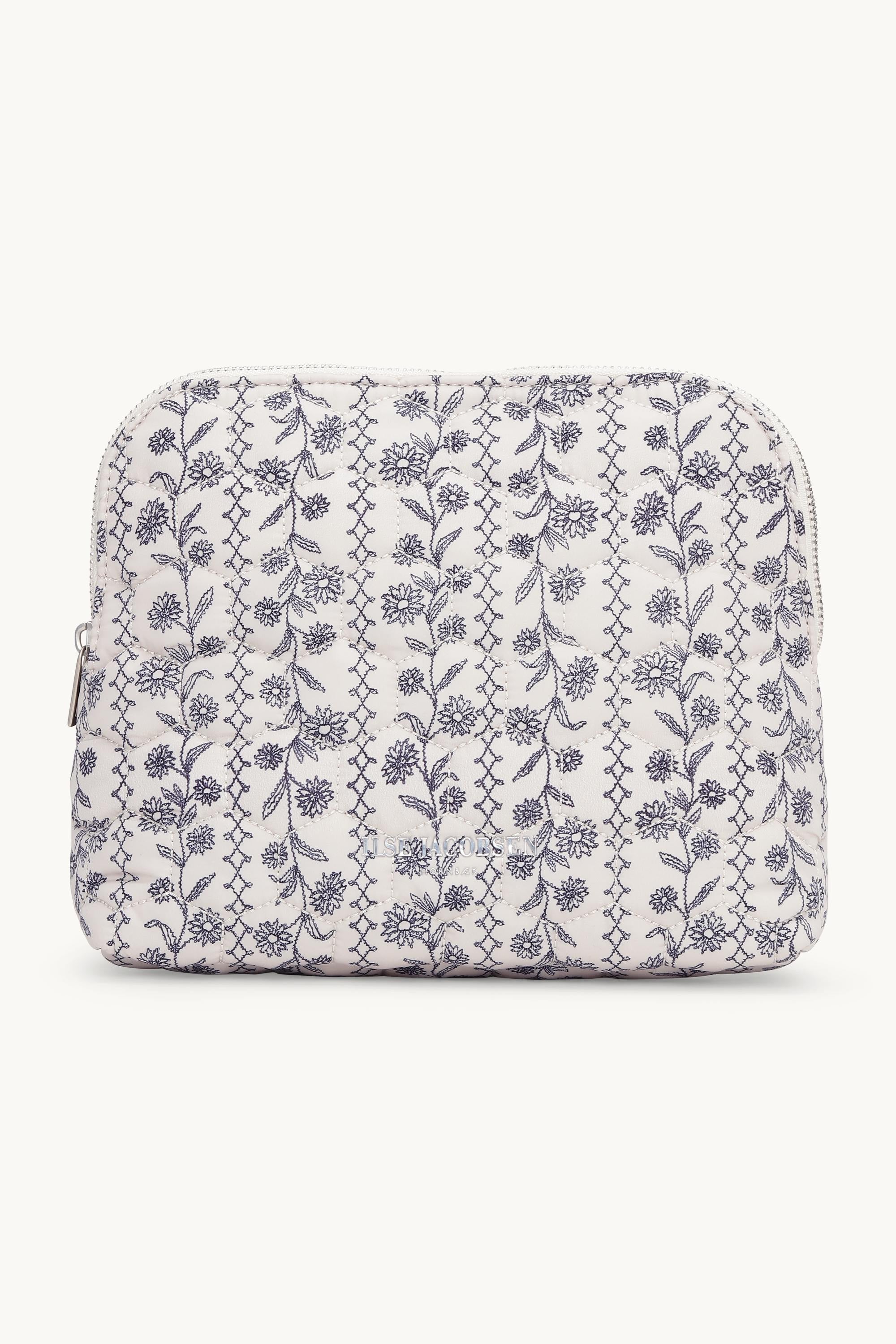 Makeup Pouch - White Wildflower