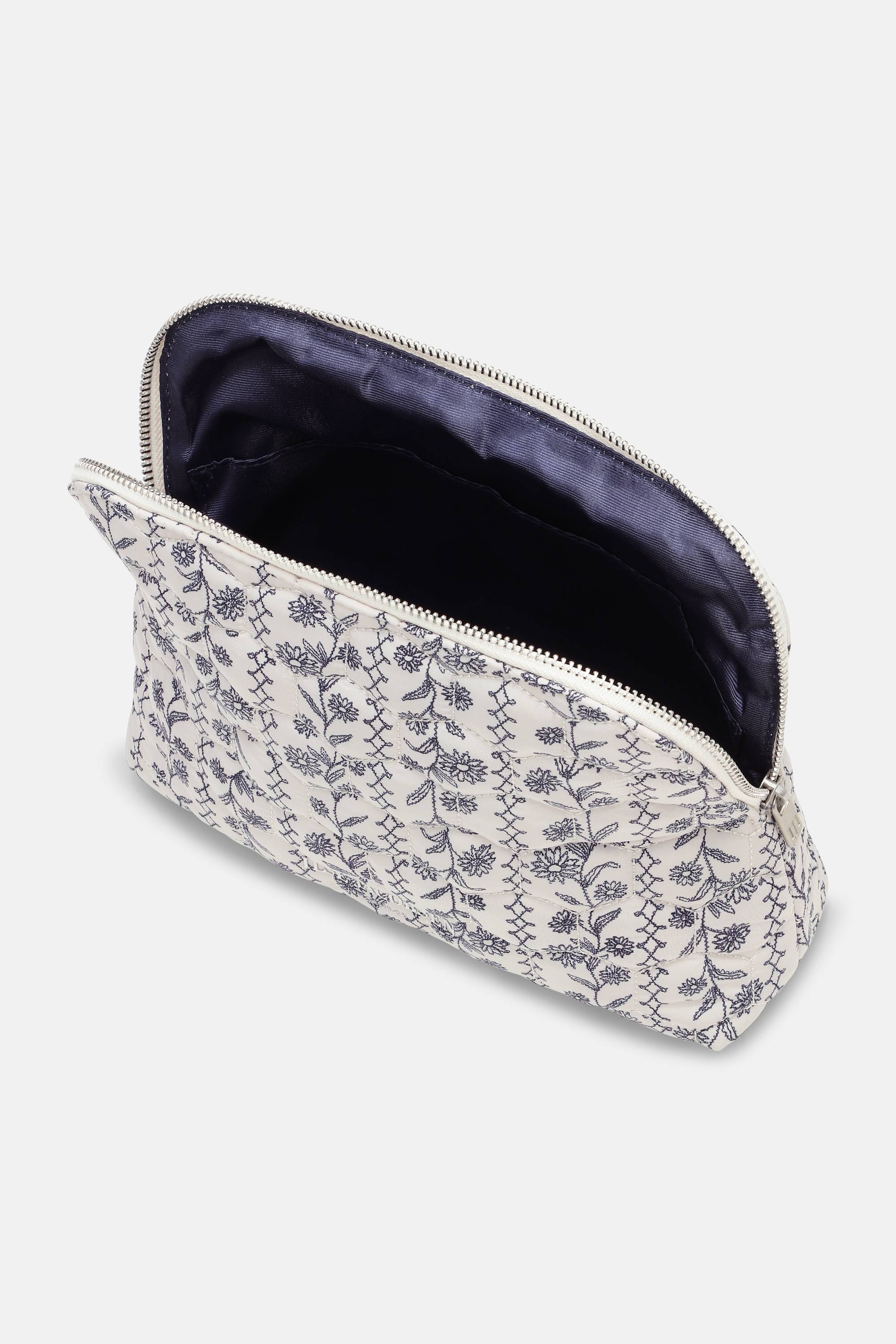 Makeup Pouch - White Wildflower