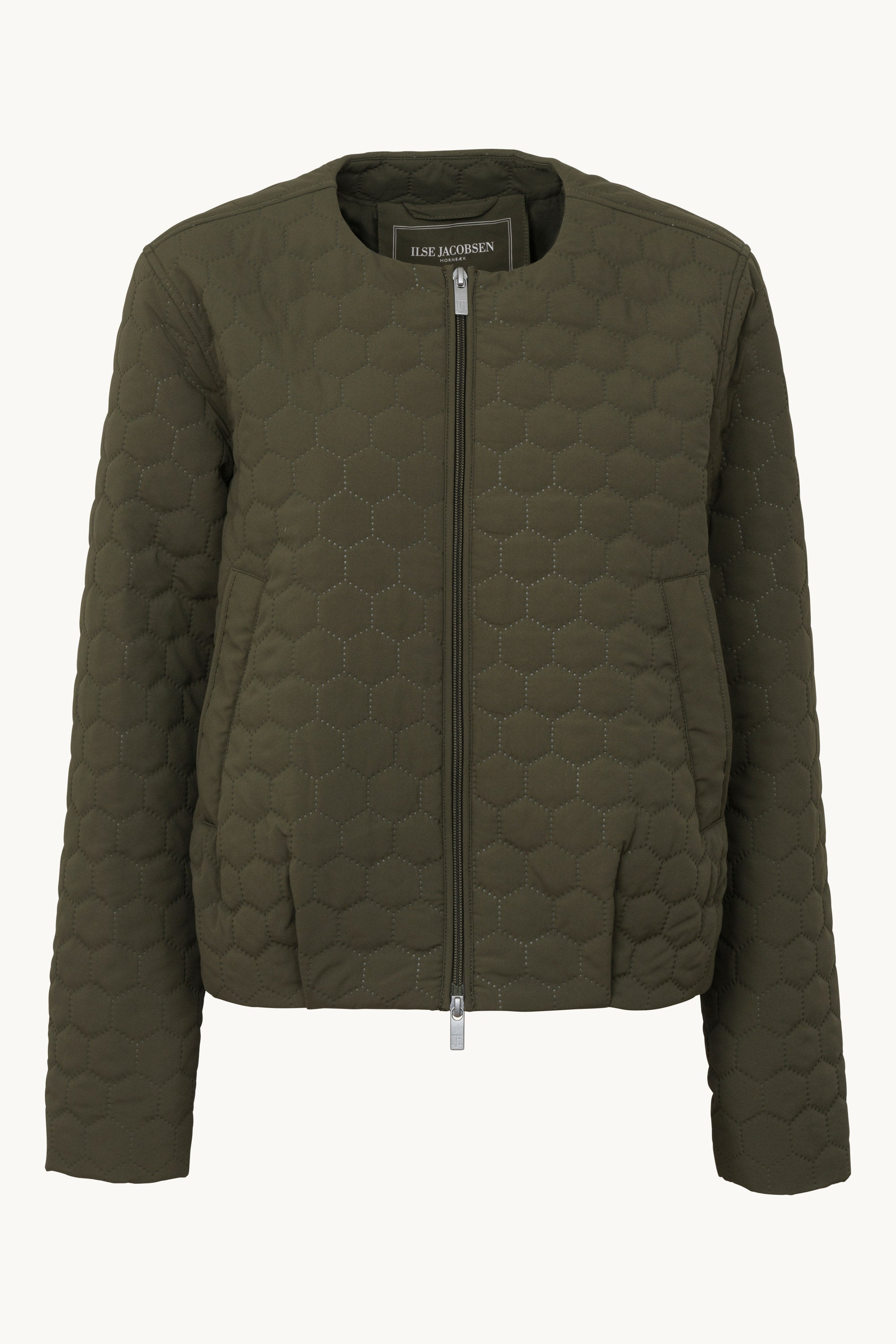Short Quilted Jacket - Olive Night