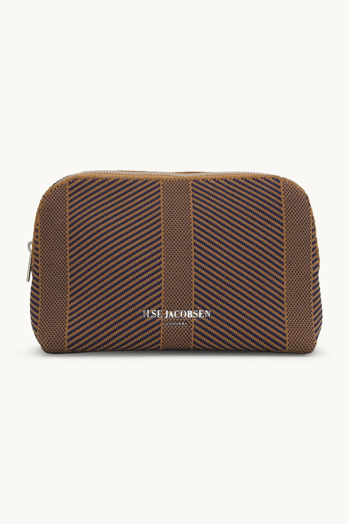 Stickad Makeupväska - Dark Indigo Buckthorn Brown