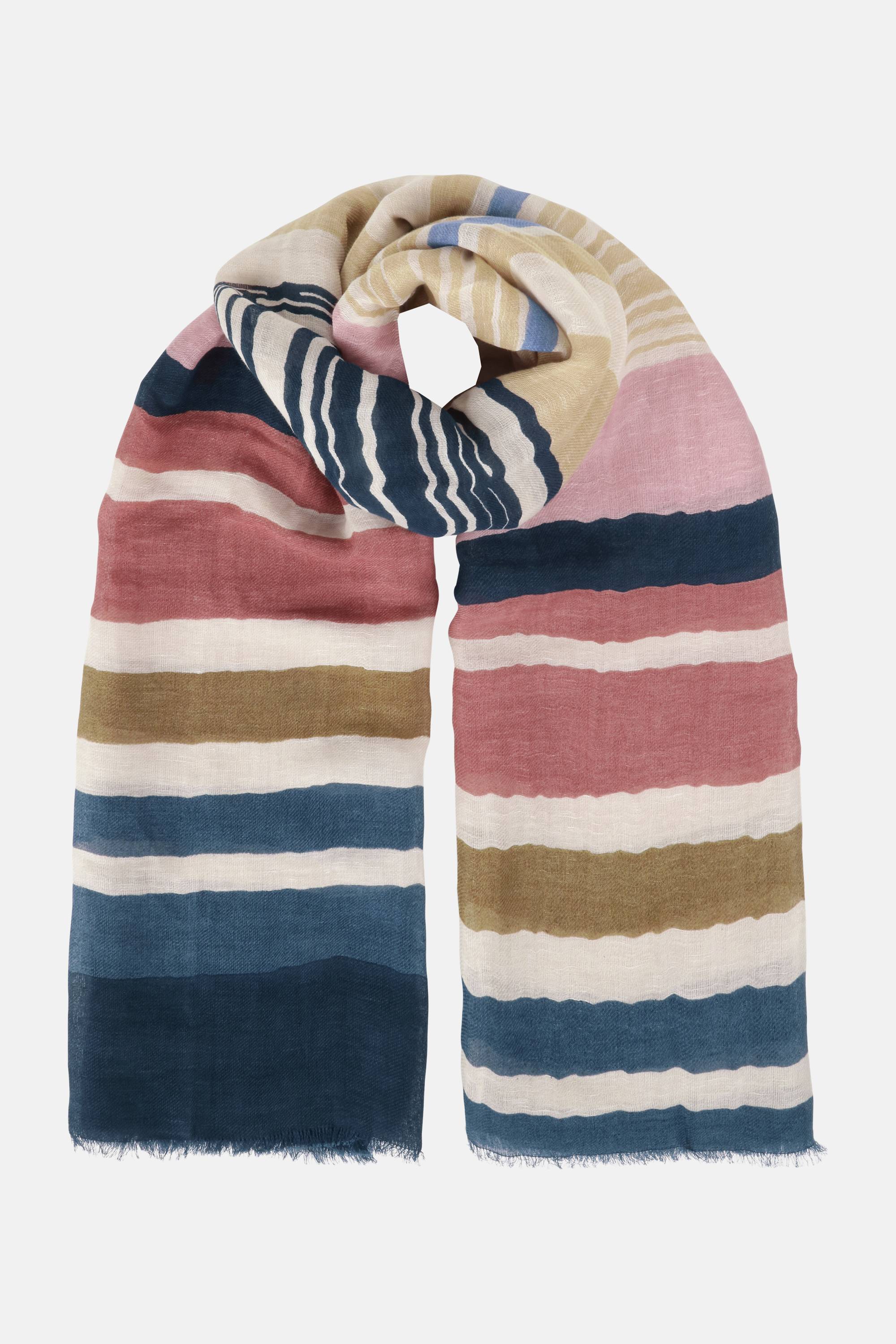 Randig Halsduk - Beige Organic Stripe