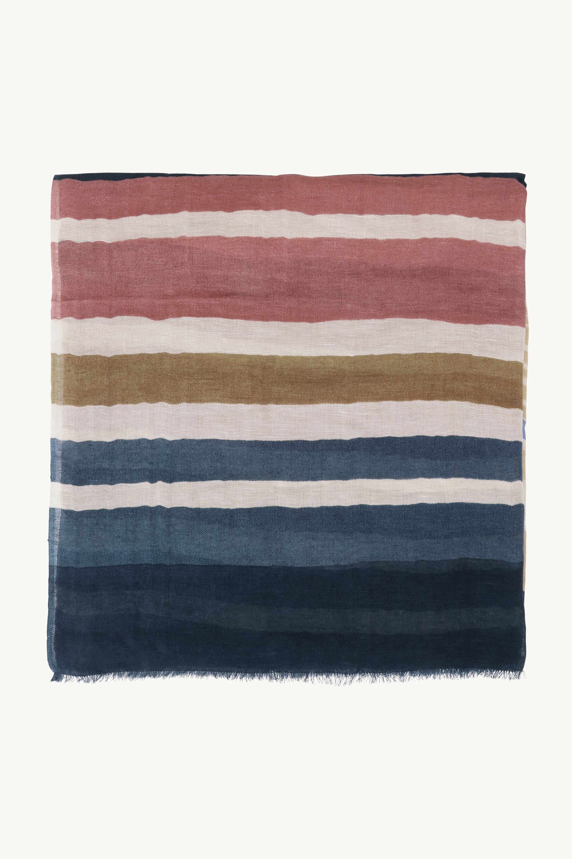 Randig Halsduk - Beige Organic Stripe