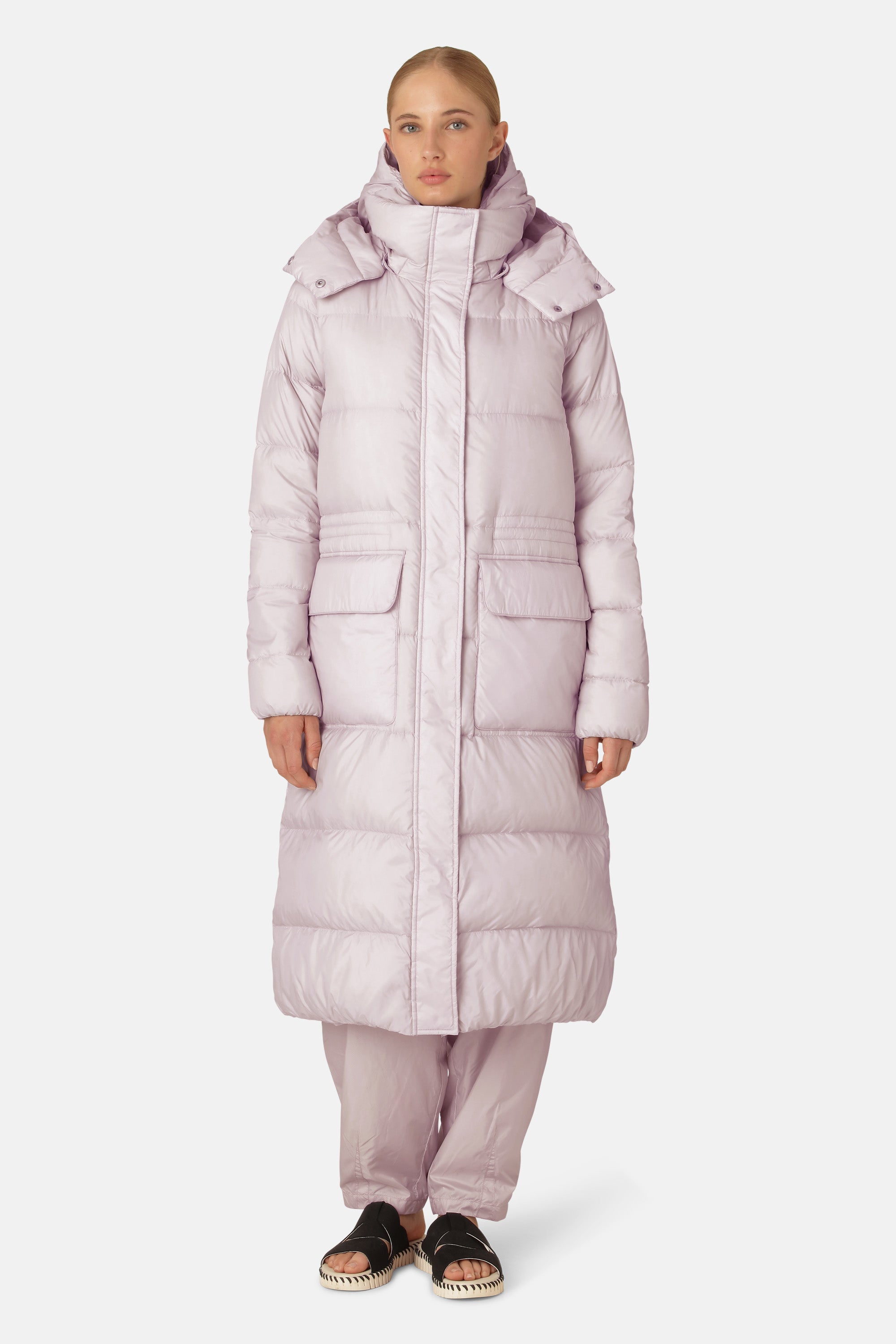 Ilse Jacobsen Hornbæk Outerwear Long Down Vest Puffer vest 549 Concrete