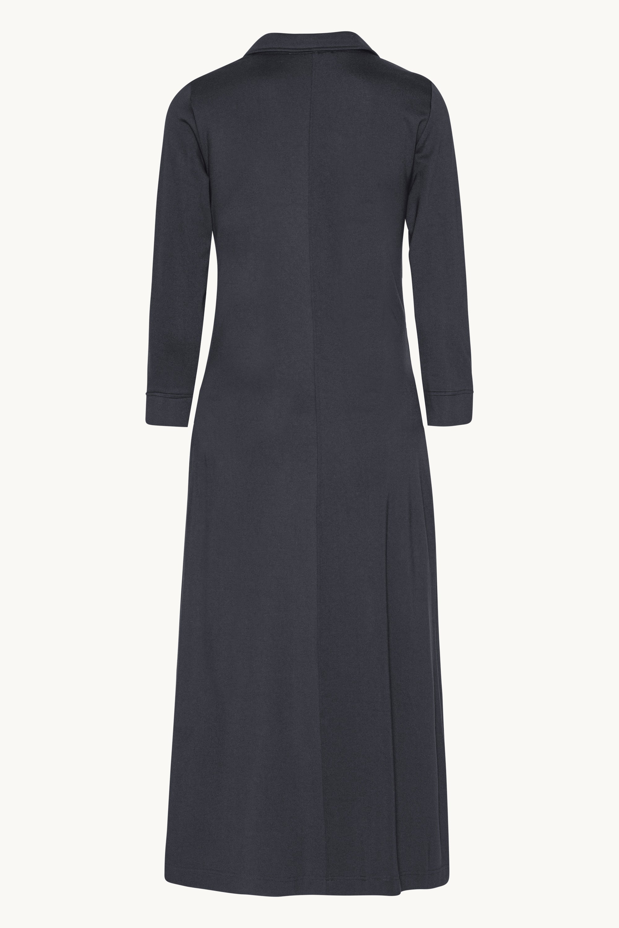 Klänning med Långa Ärmar och Veck - Dark Indigo