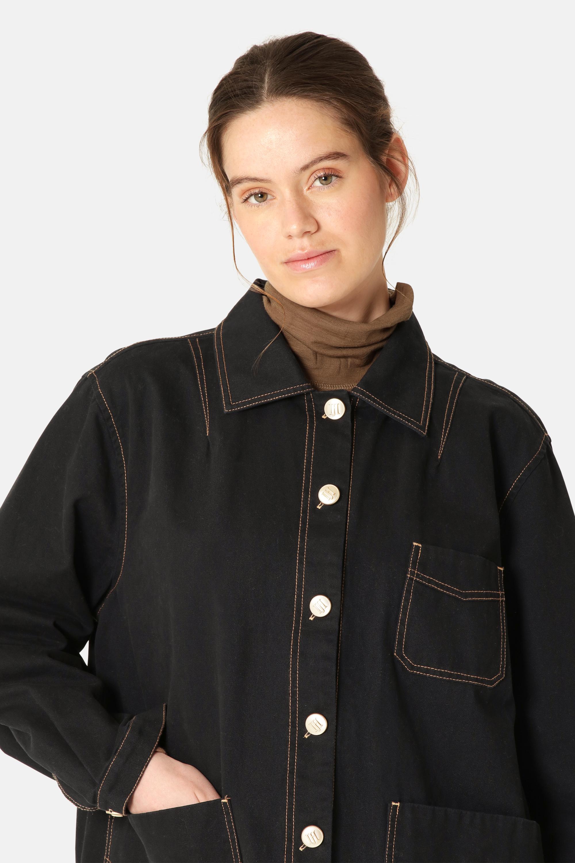 Short Overshirt Jacket - Black